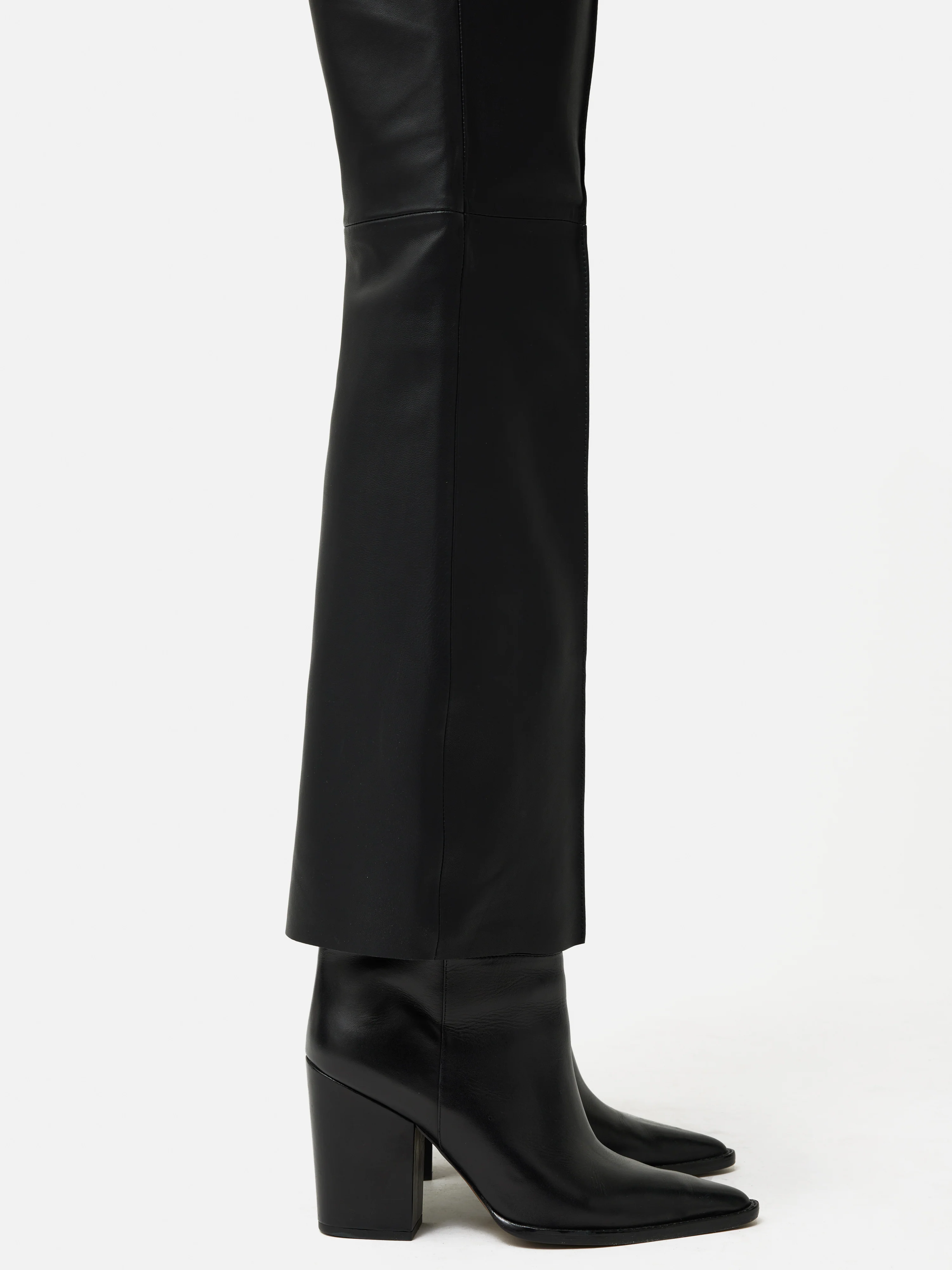 Abby Leather Trouser | Black - Image 2