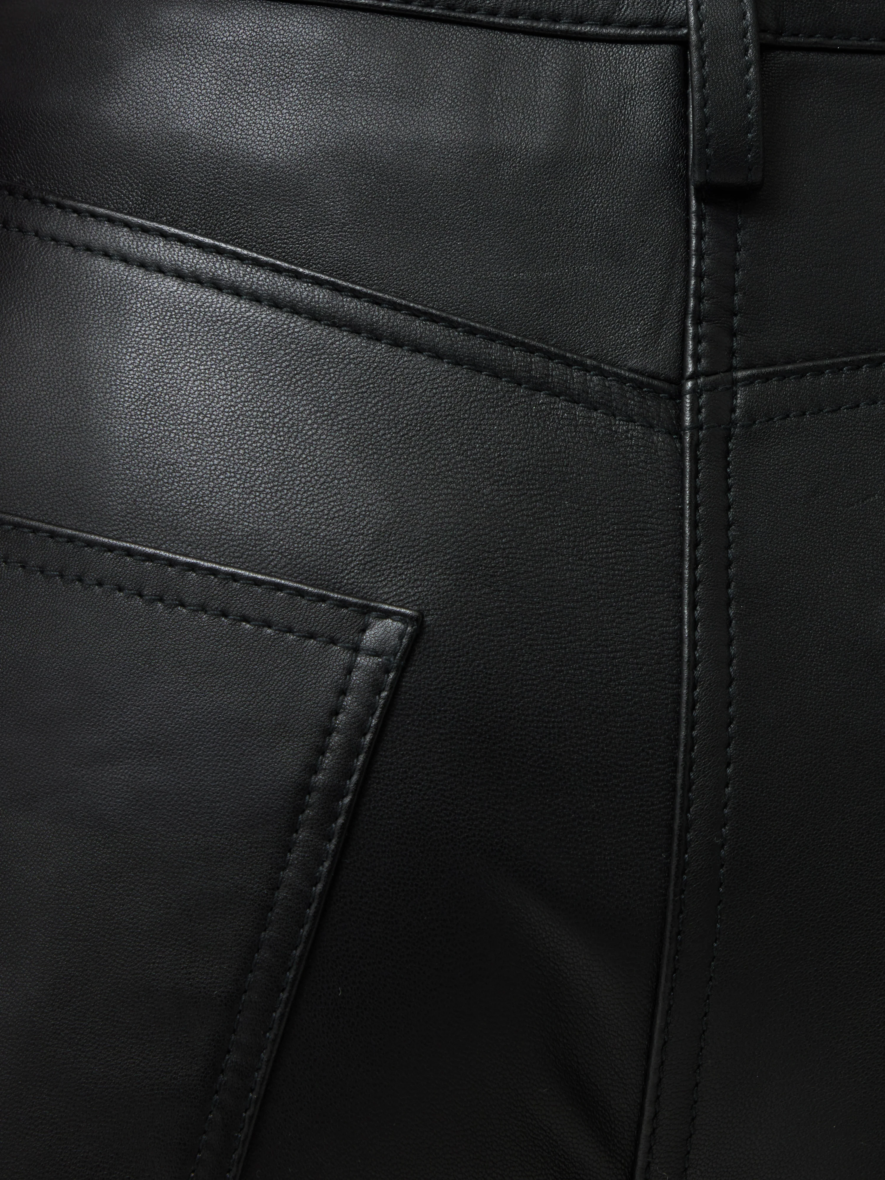 Abby Leather Trouser | Black - Image 7