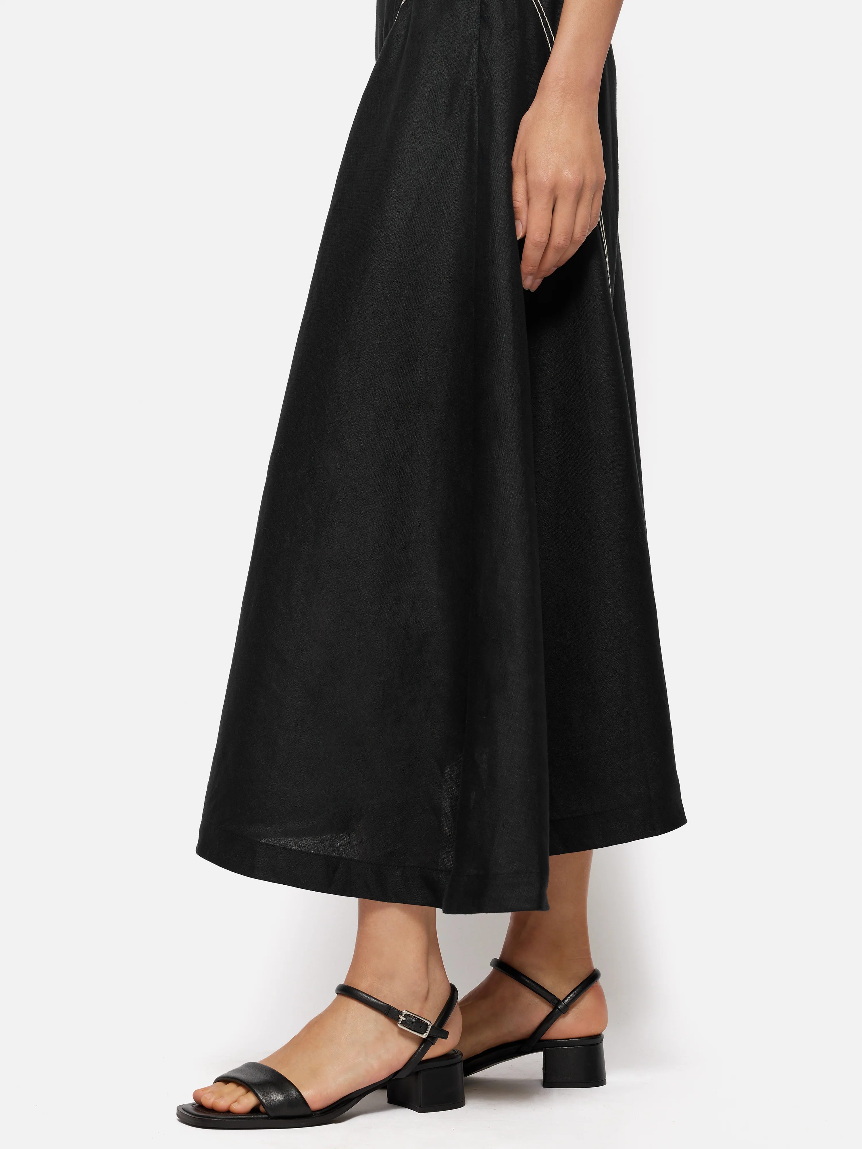 Adel Leather Heeled Sandal | Black - Image 2
