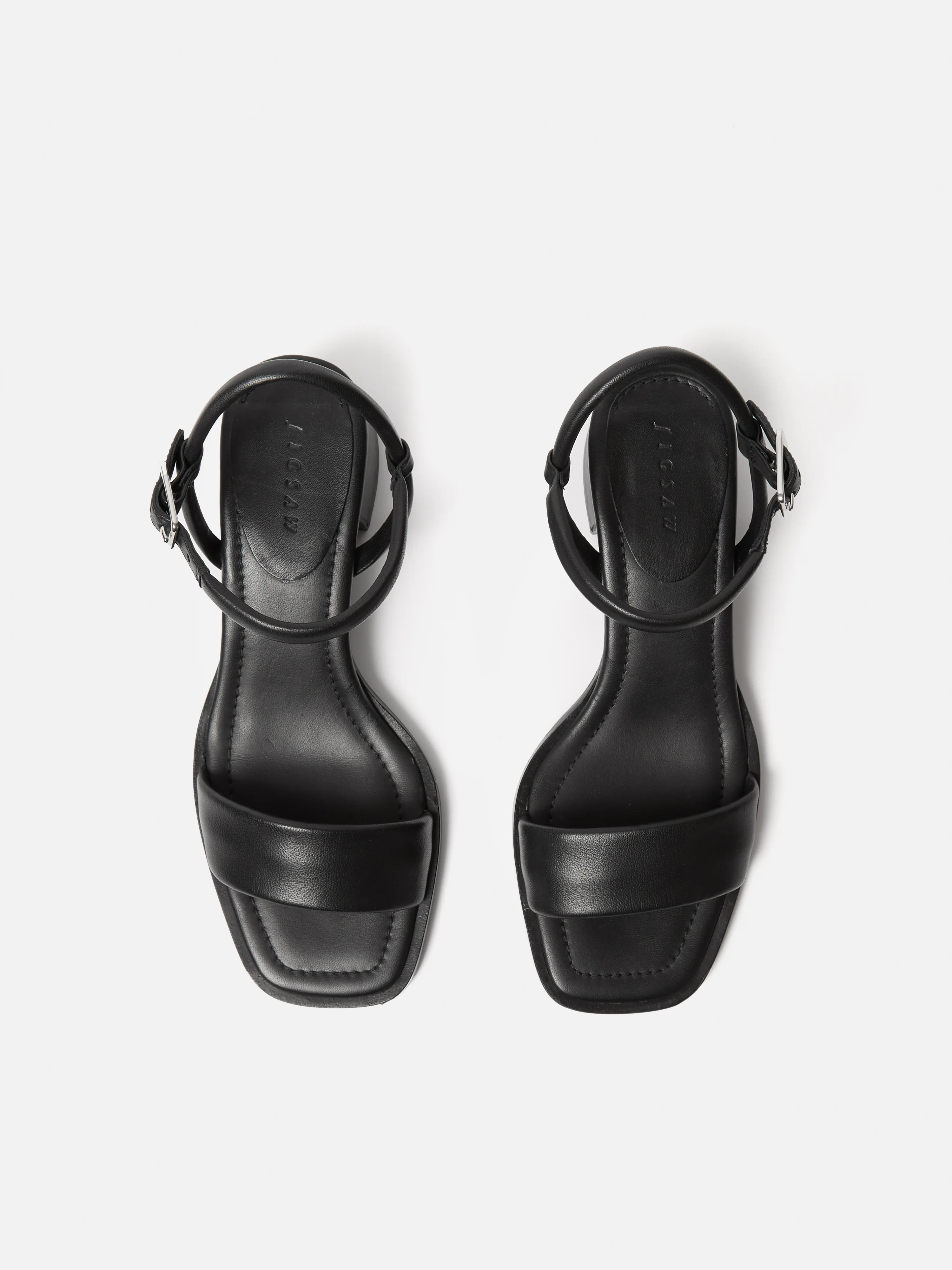 Adel Leather Heeled Sandal | Black - Image 4