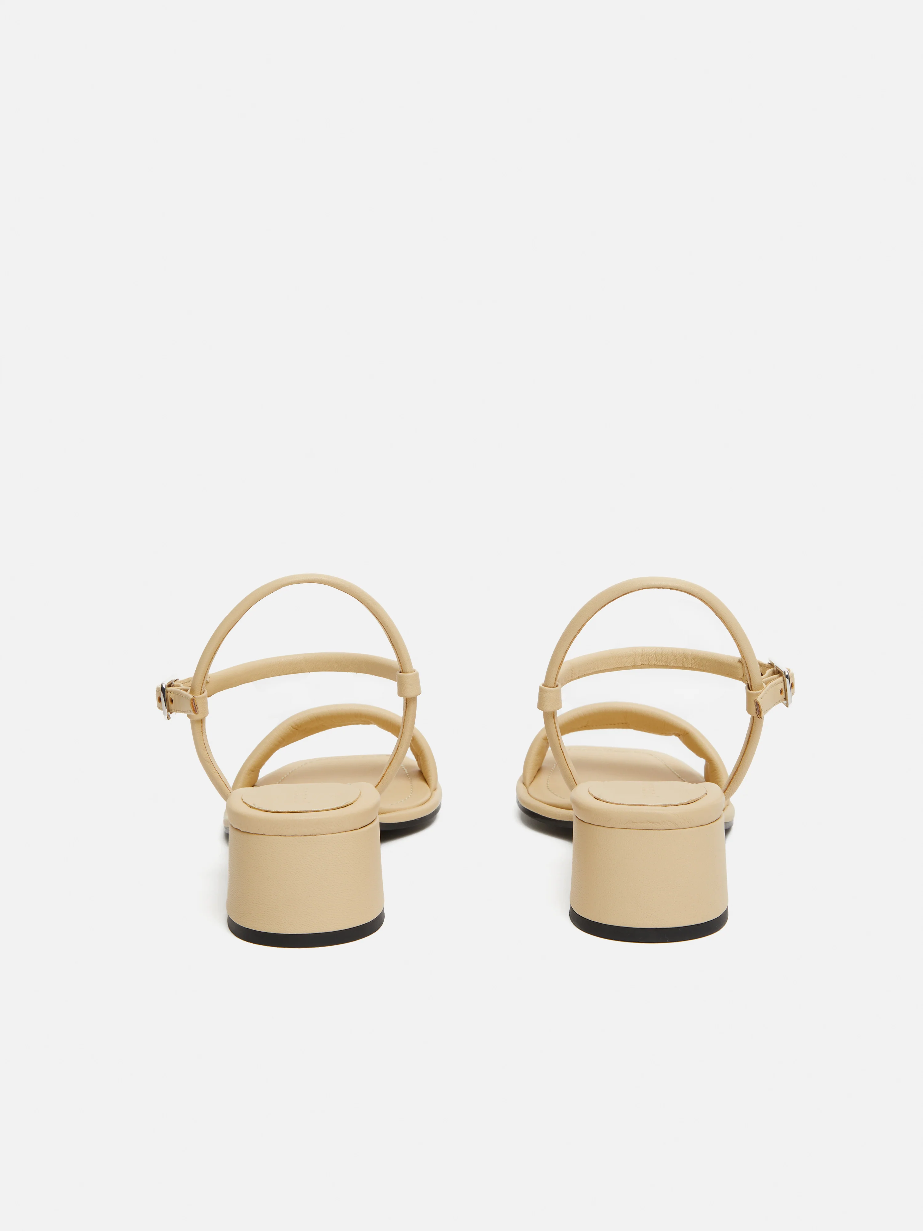 Adel Leather Heeled Sandal | Cream - Image 5