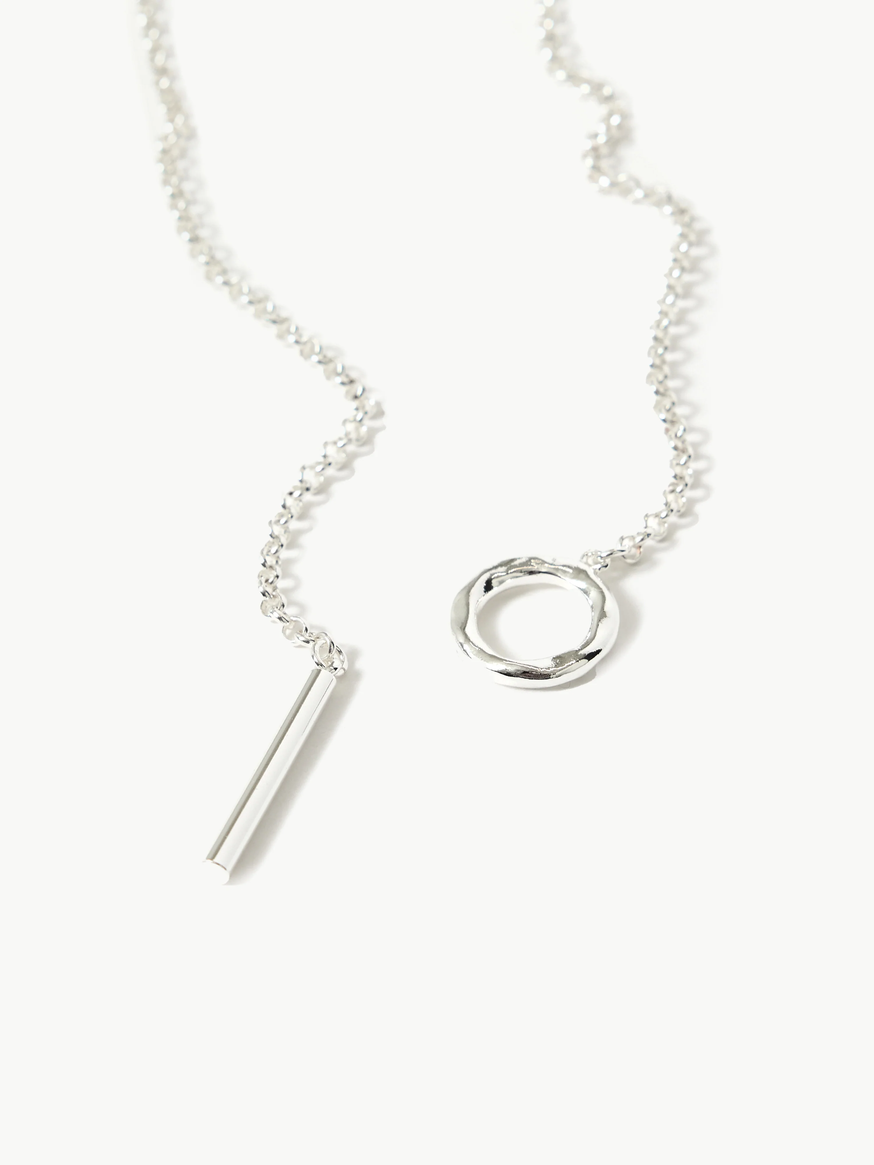 Adjustable Lariat Necklace | Silver - Image 3