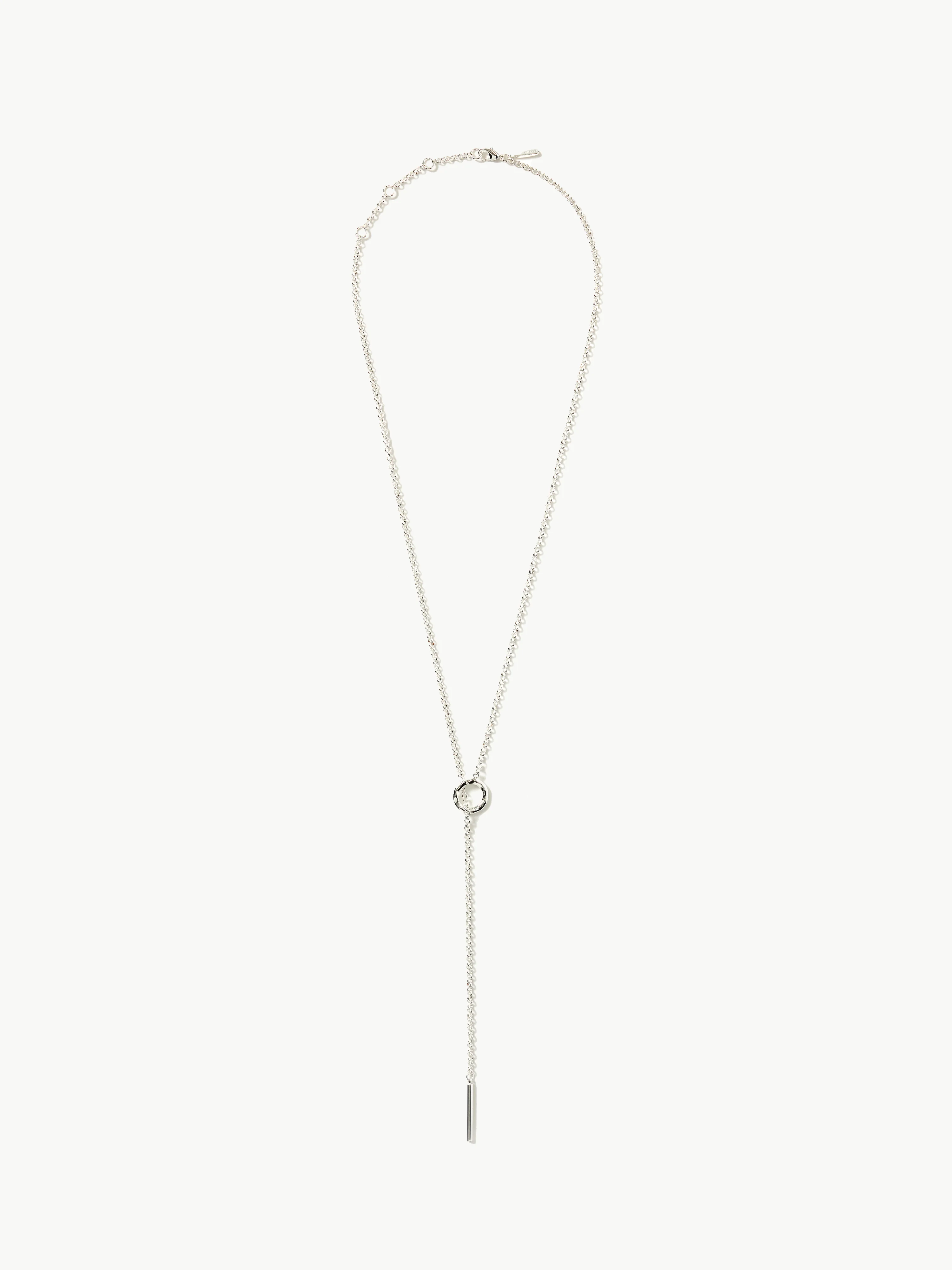 Adjustable Lariat Necklace | Silver - Image 4