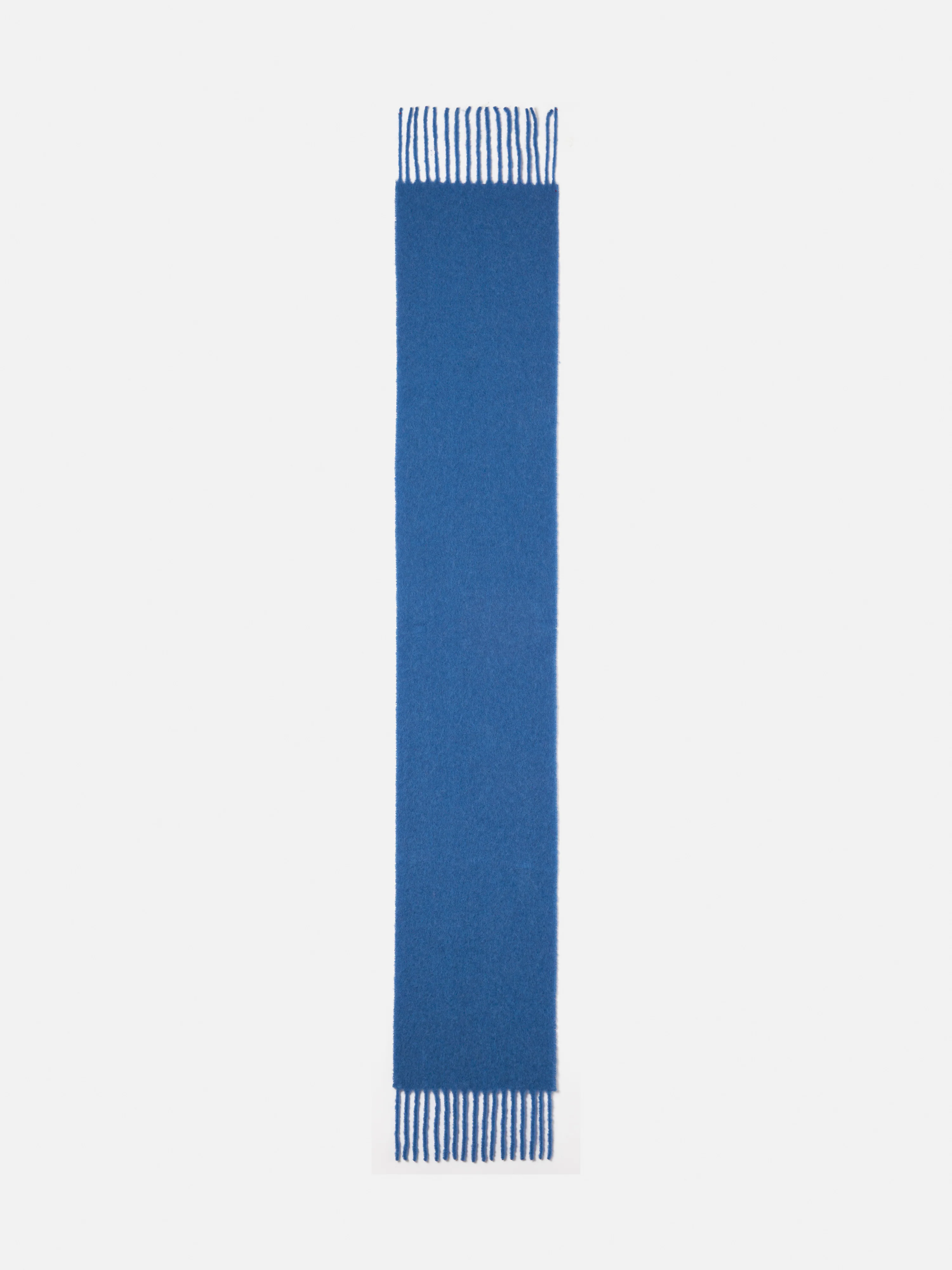 Alpaca Blend Fringed Scarf | Blue - Image 3