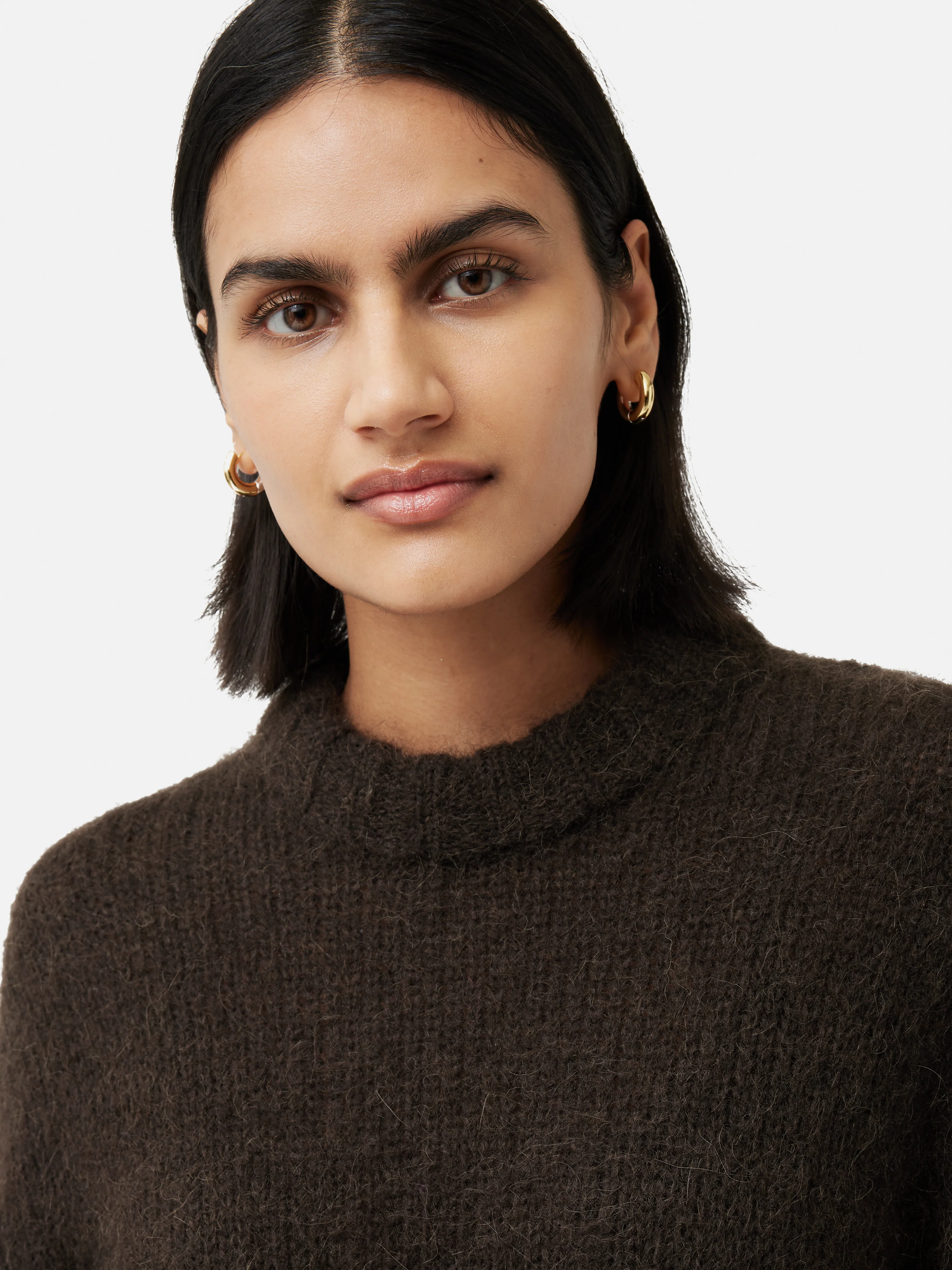 Alpaca Blend Oversized Jumper | Brown - Image 2
