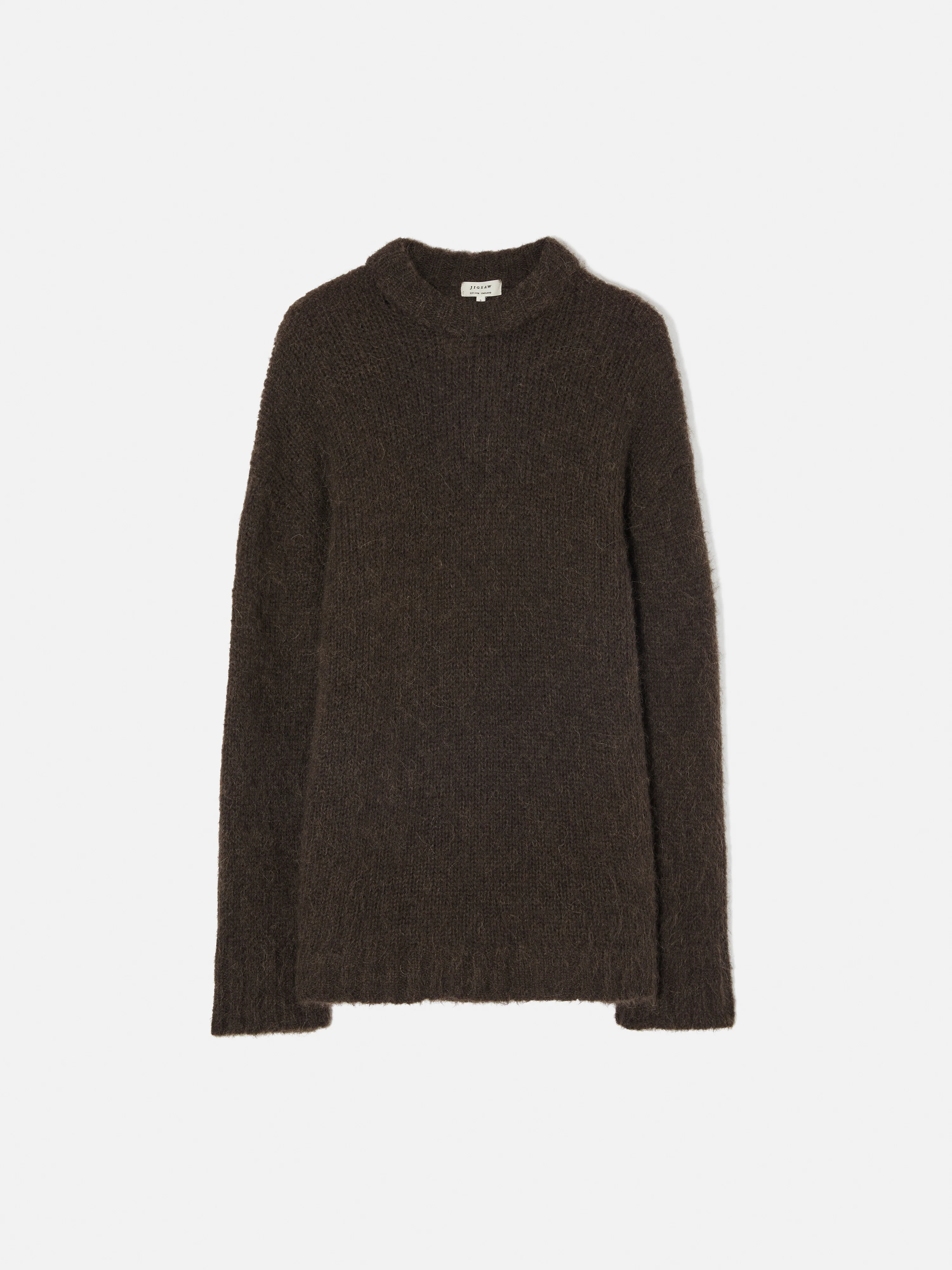 Alpaca Blend Oversized Jumper | Brown - Image 7