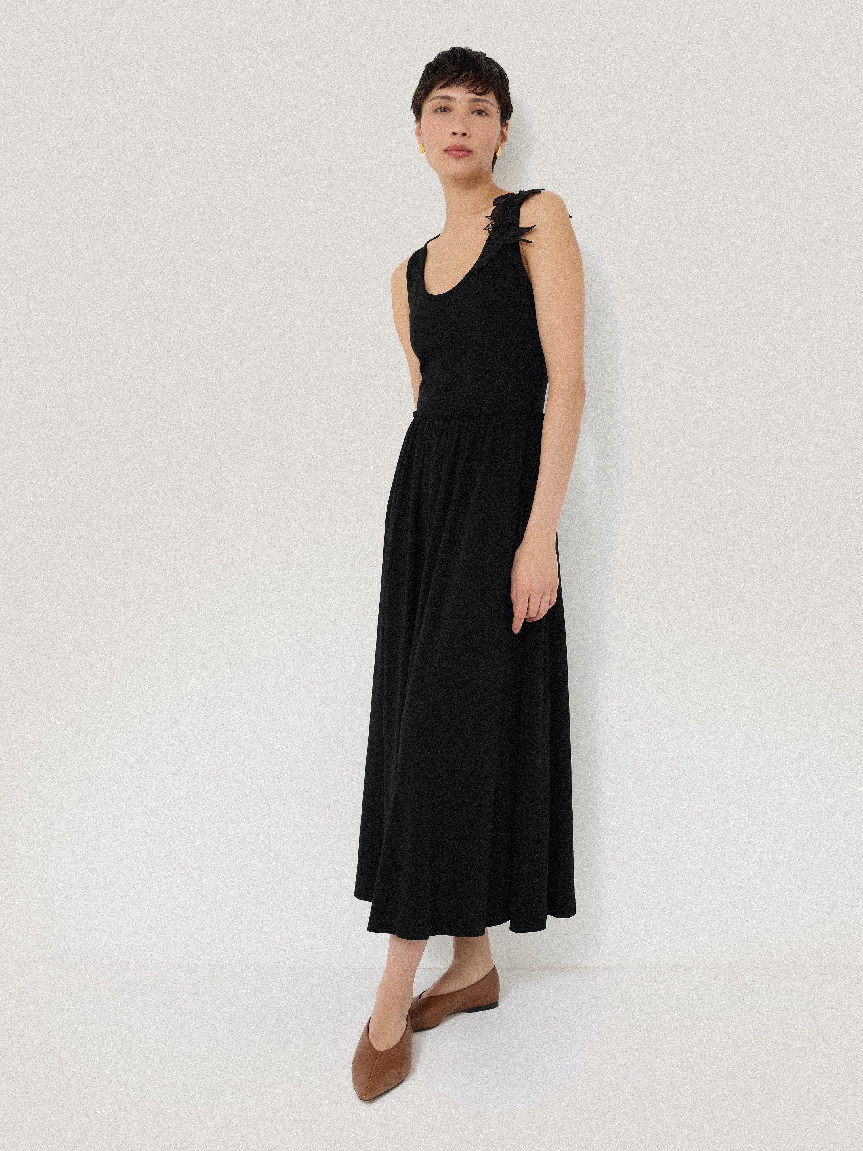 Applique Jersey Sundress | Black - Image 4