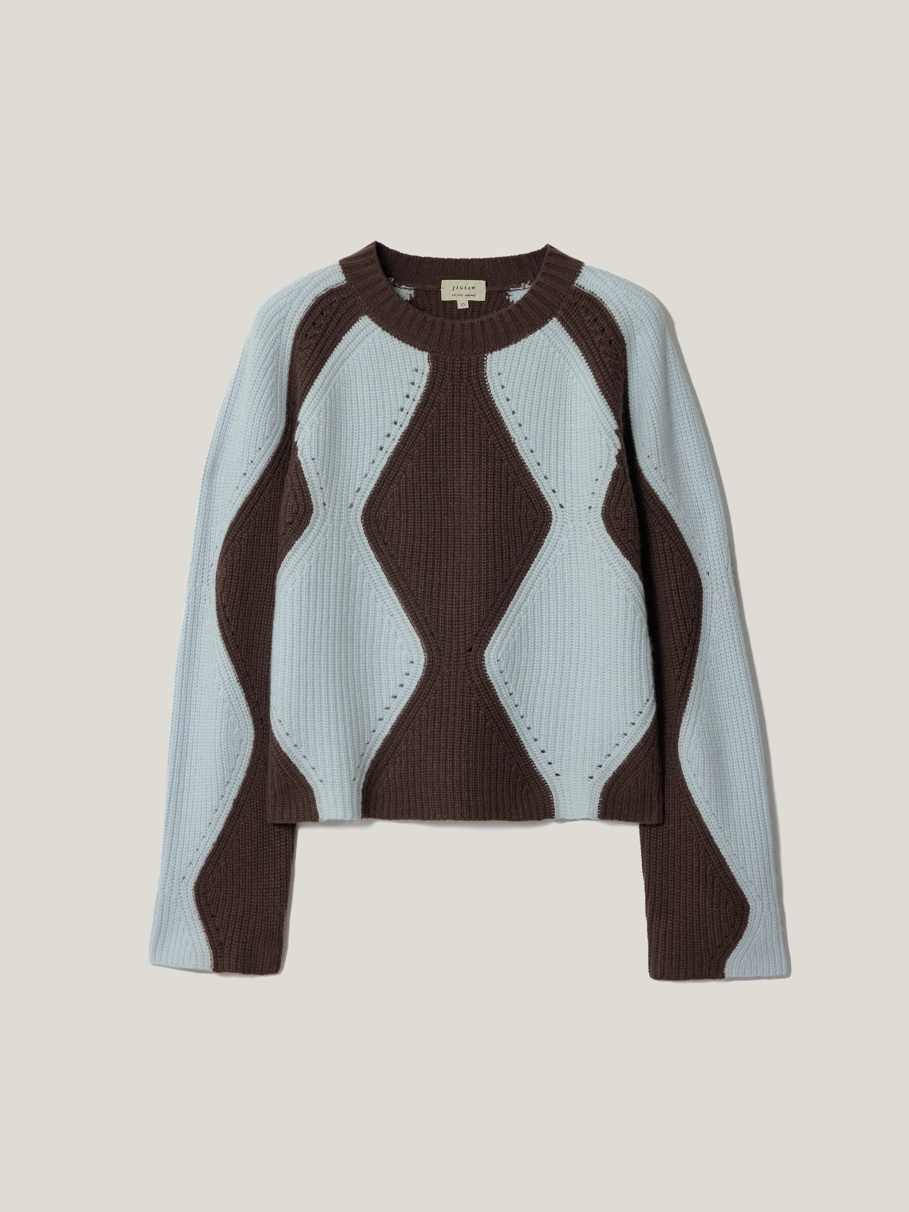 Argyle Diamond Jumper | Brown - Image 6