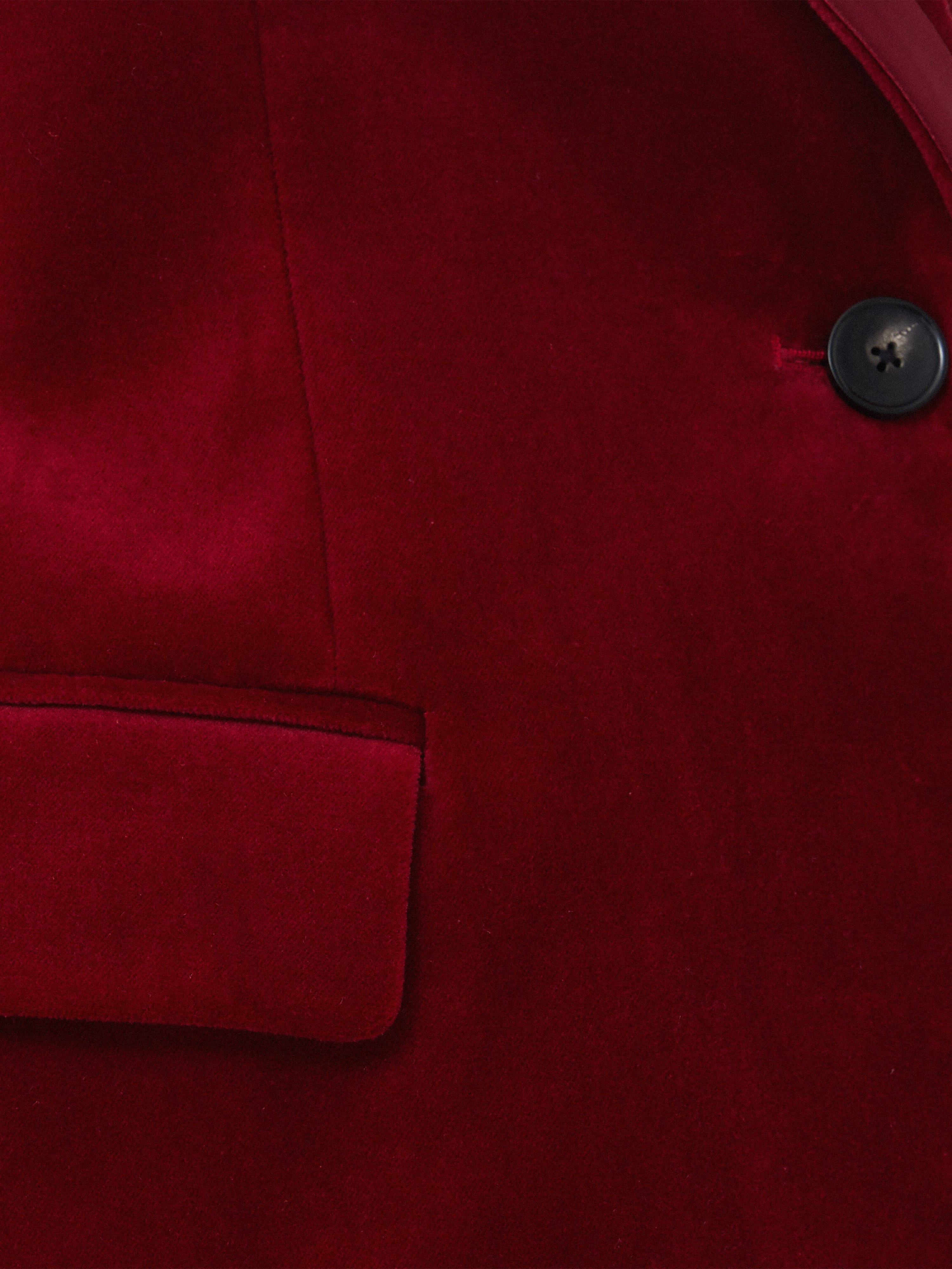 Ashby Velvet Blazer | Red - Image 6