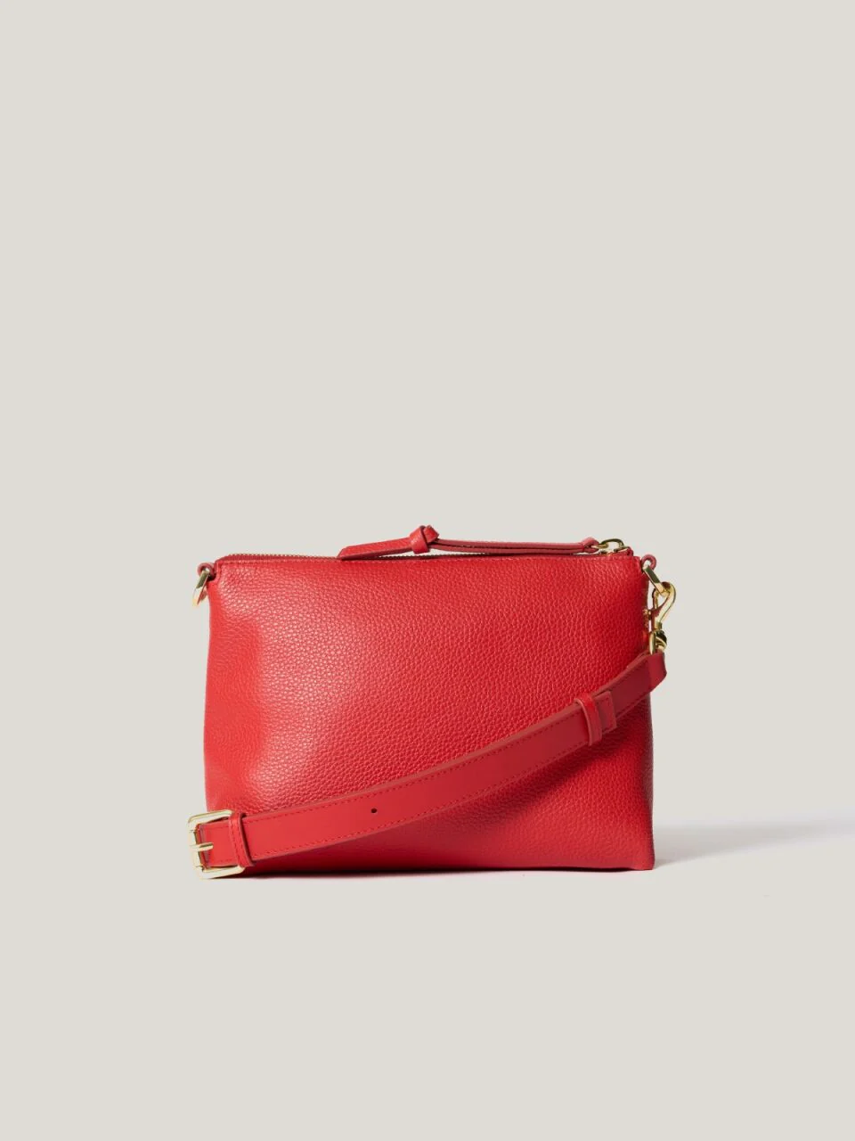 Ava Pebble Leather Crossbody | Red - Image 6