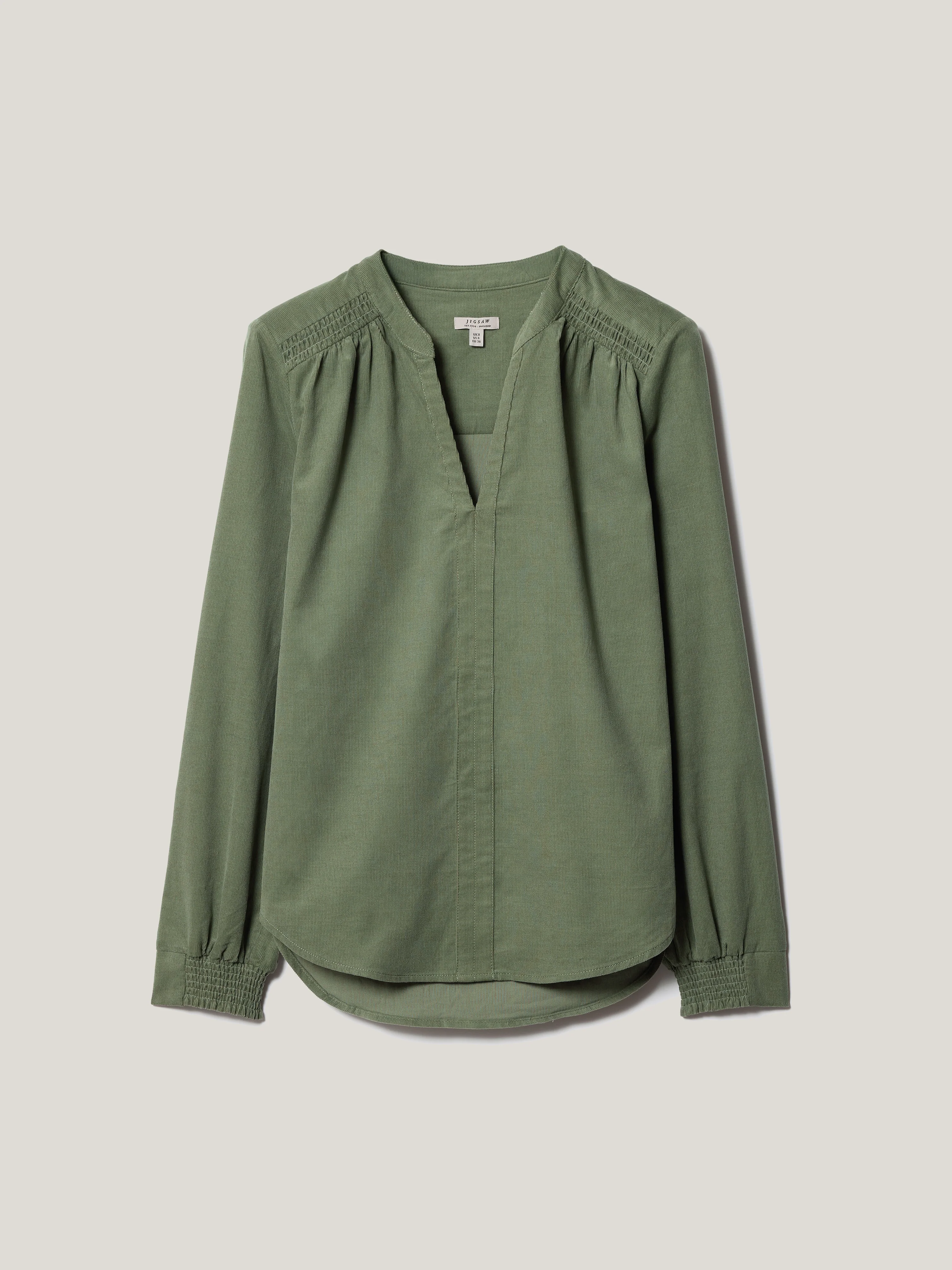 Baby Cord Long Sleeve Top | Green - Image 5