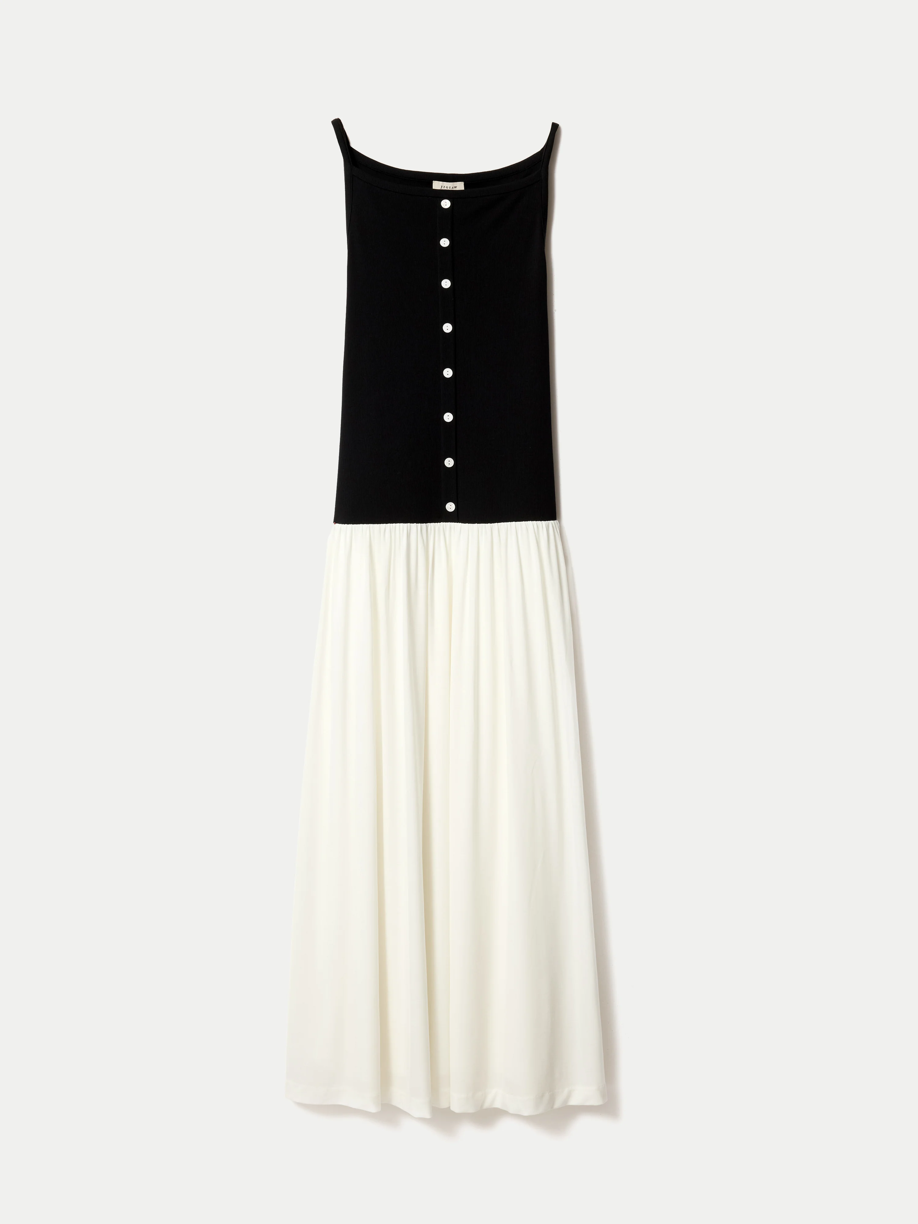 Baby Rib Button Cami Dress | Black - Image 6