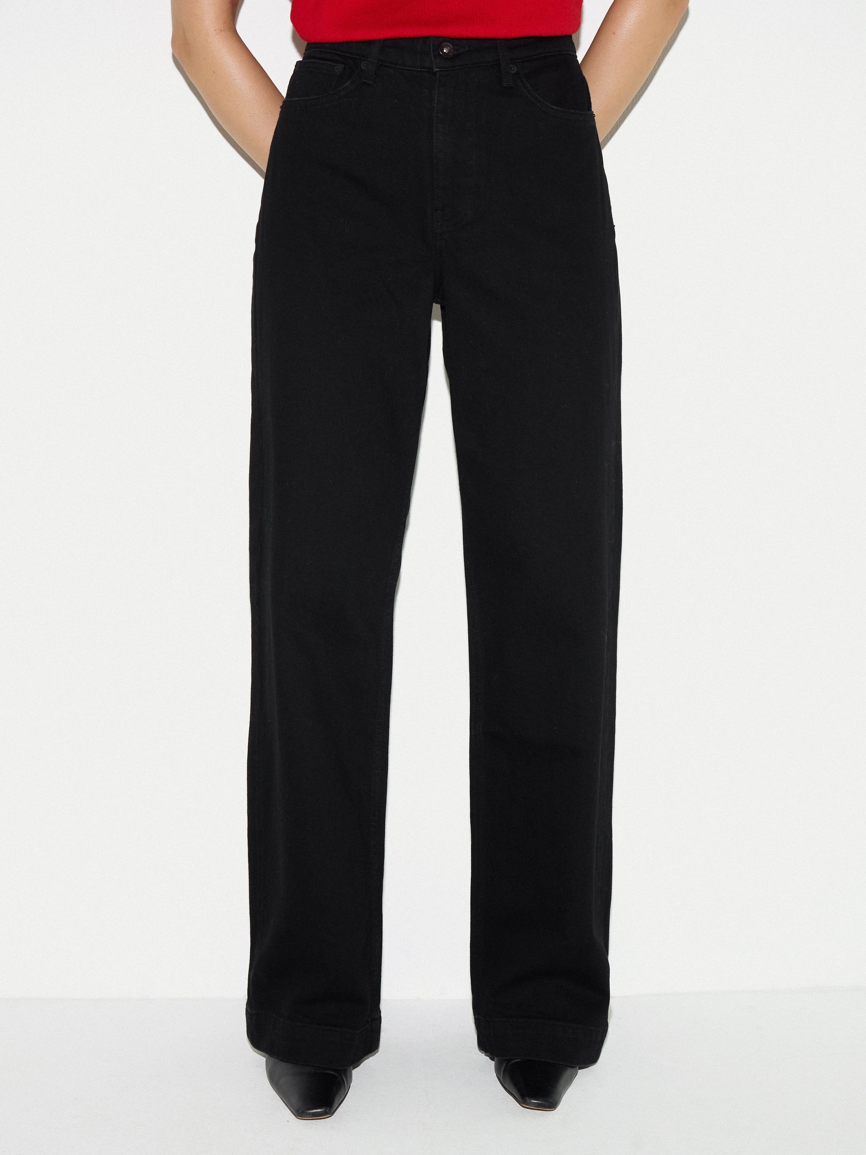 Balfour Long Wide Leg Jean | Black - Image 2