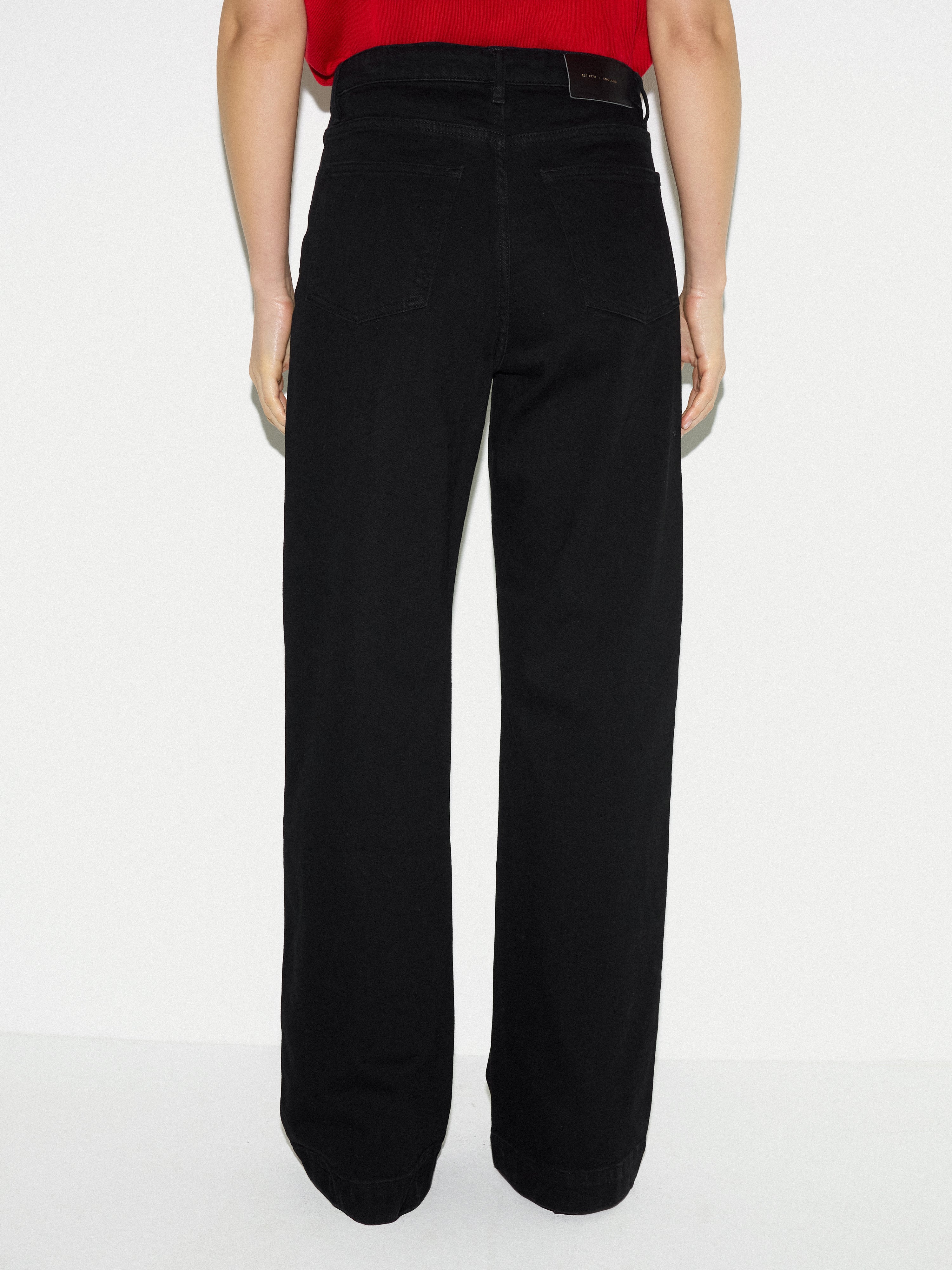 Balfour Long Wide Leg Jean | Black - Image 5