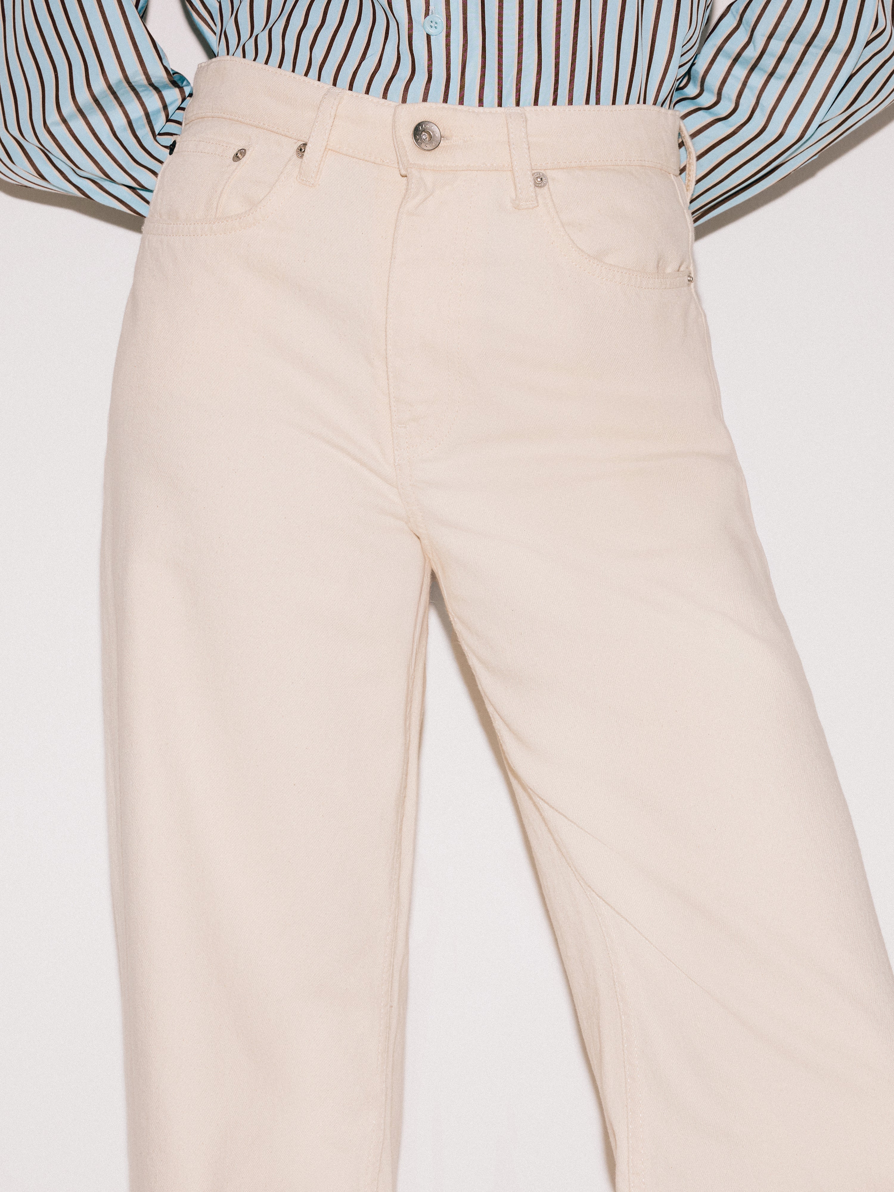 Balfour Long Wide Leg Jean | Ecru - Image 7