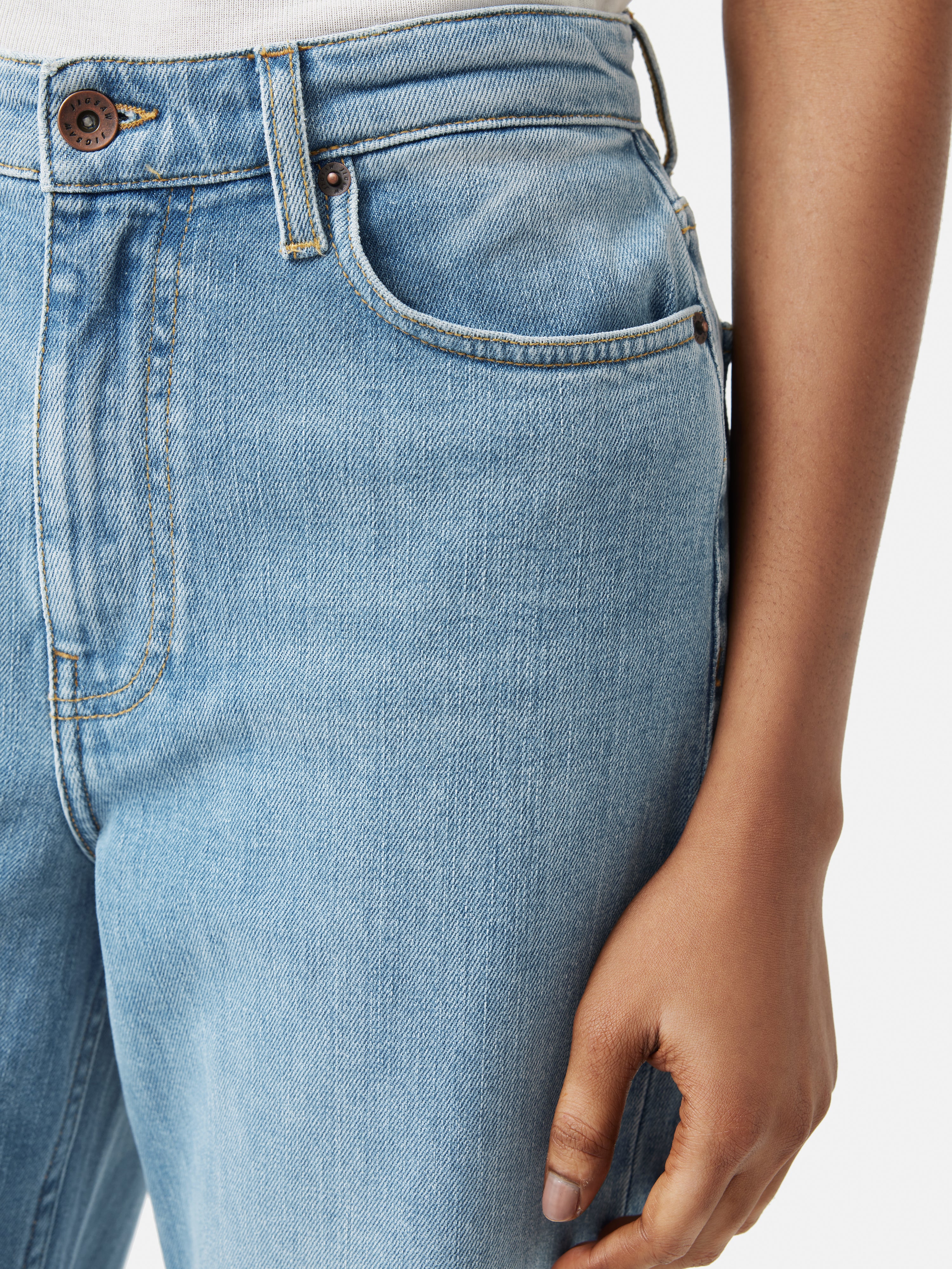Balfour Long Wide Leg Jean | Light Blue Wash - Image 5