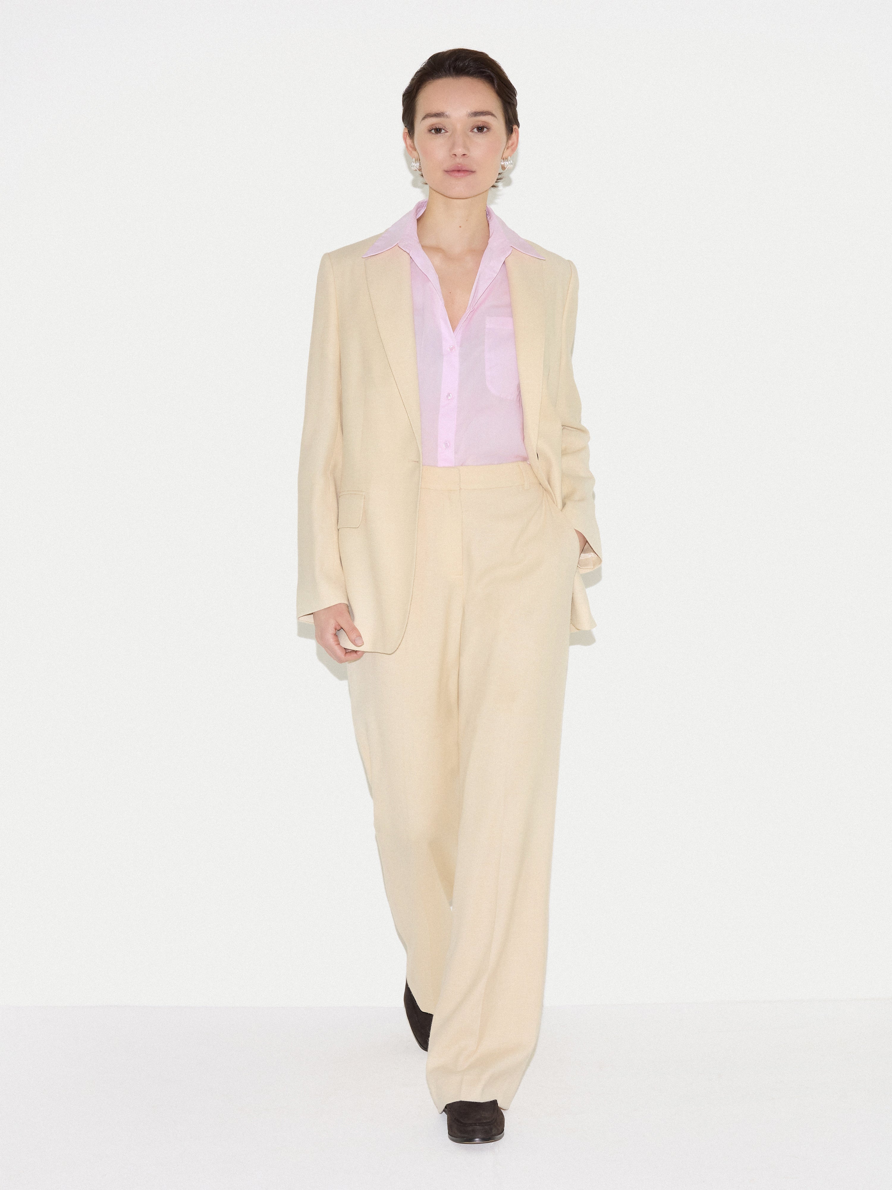 Barker Straight Leg Trouser | Cream - Image 4