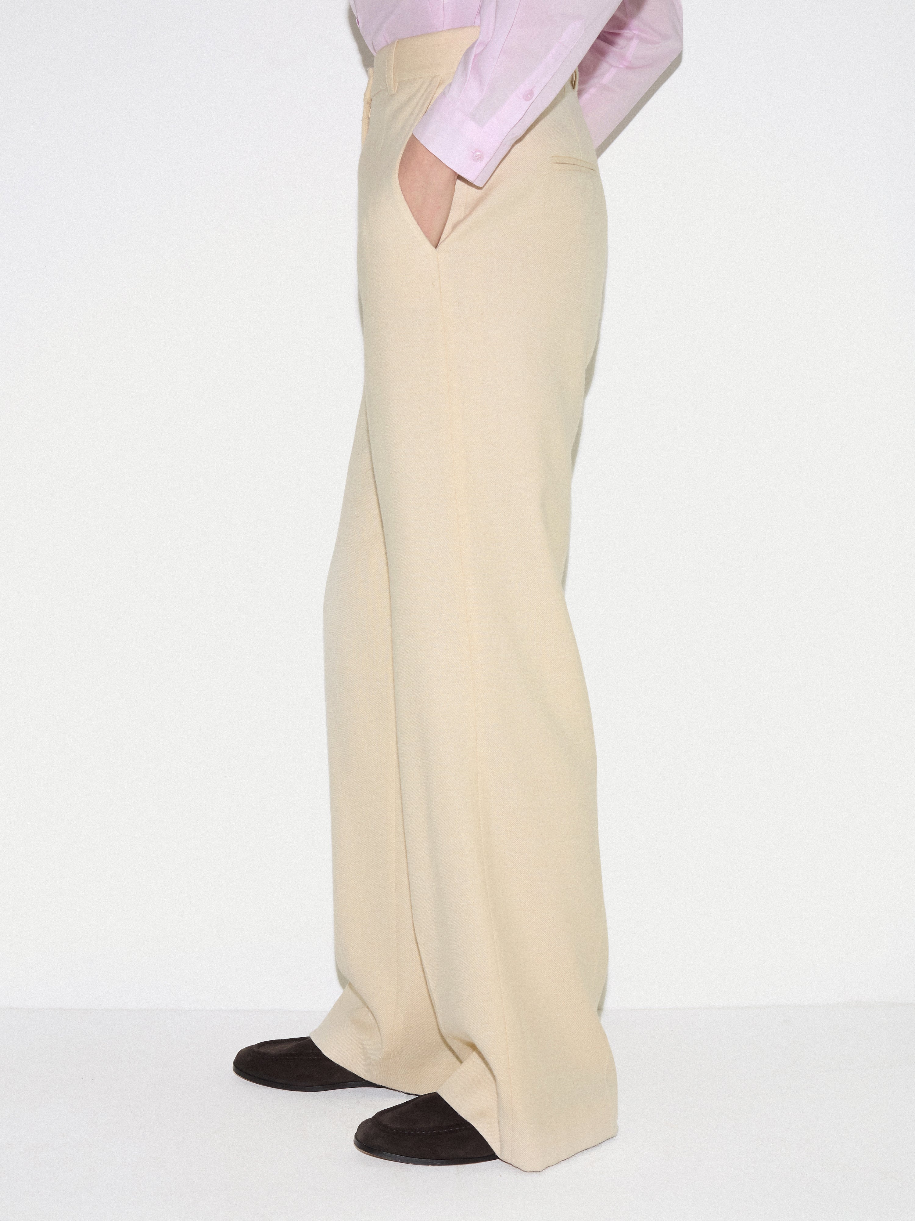 Barker Straight Leg Trouser | Cream - Image 5