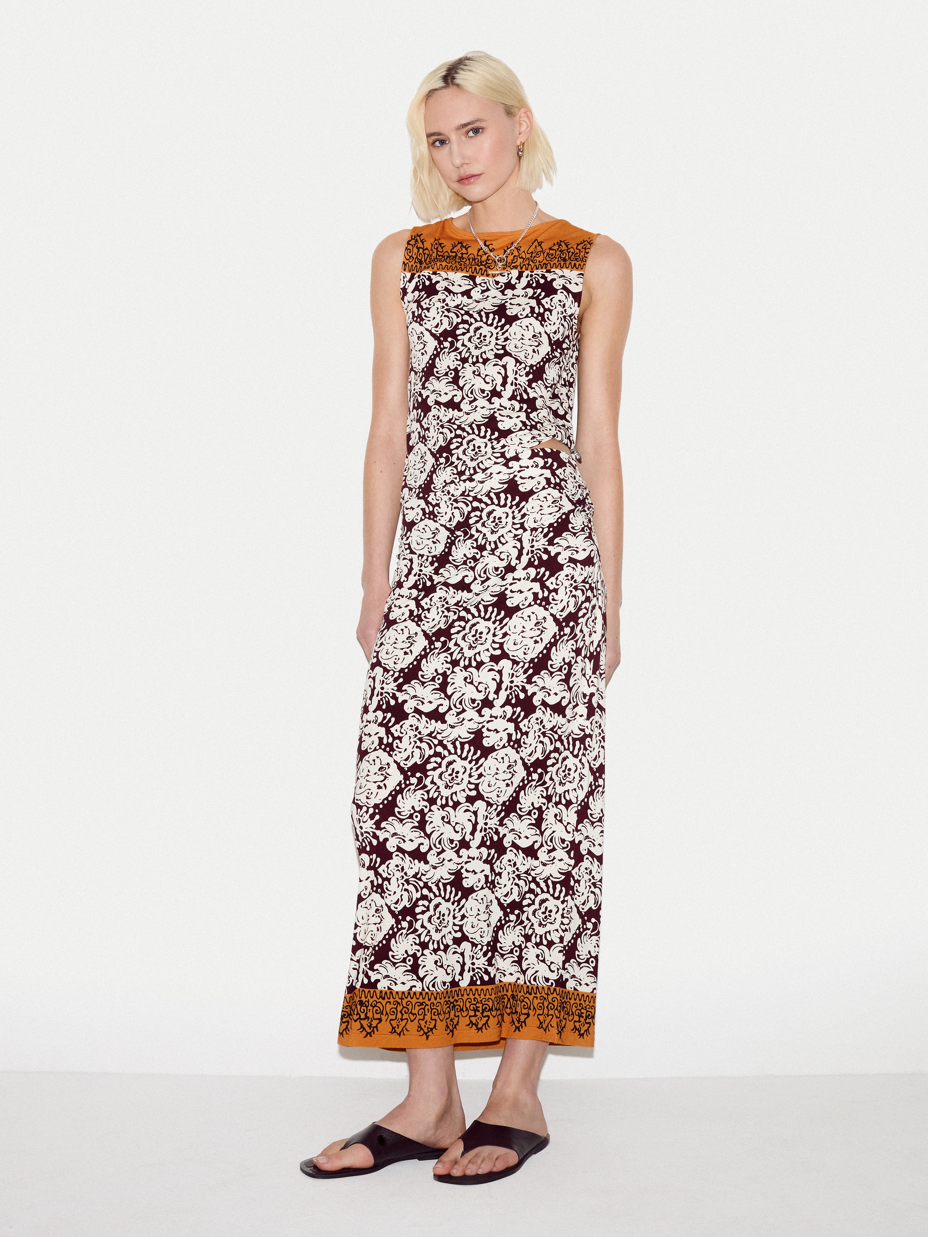 Batik Jersey Top | Burgundy - Image 2