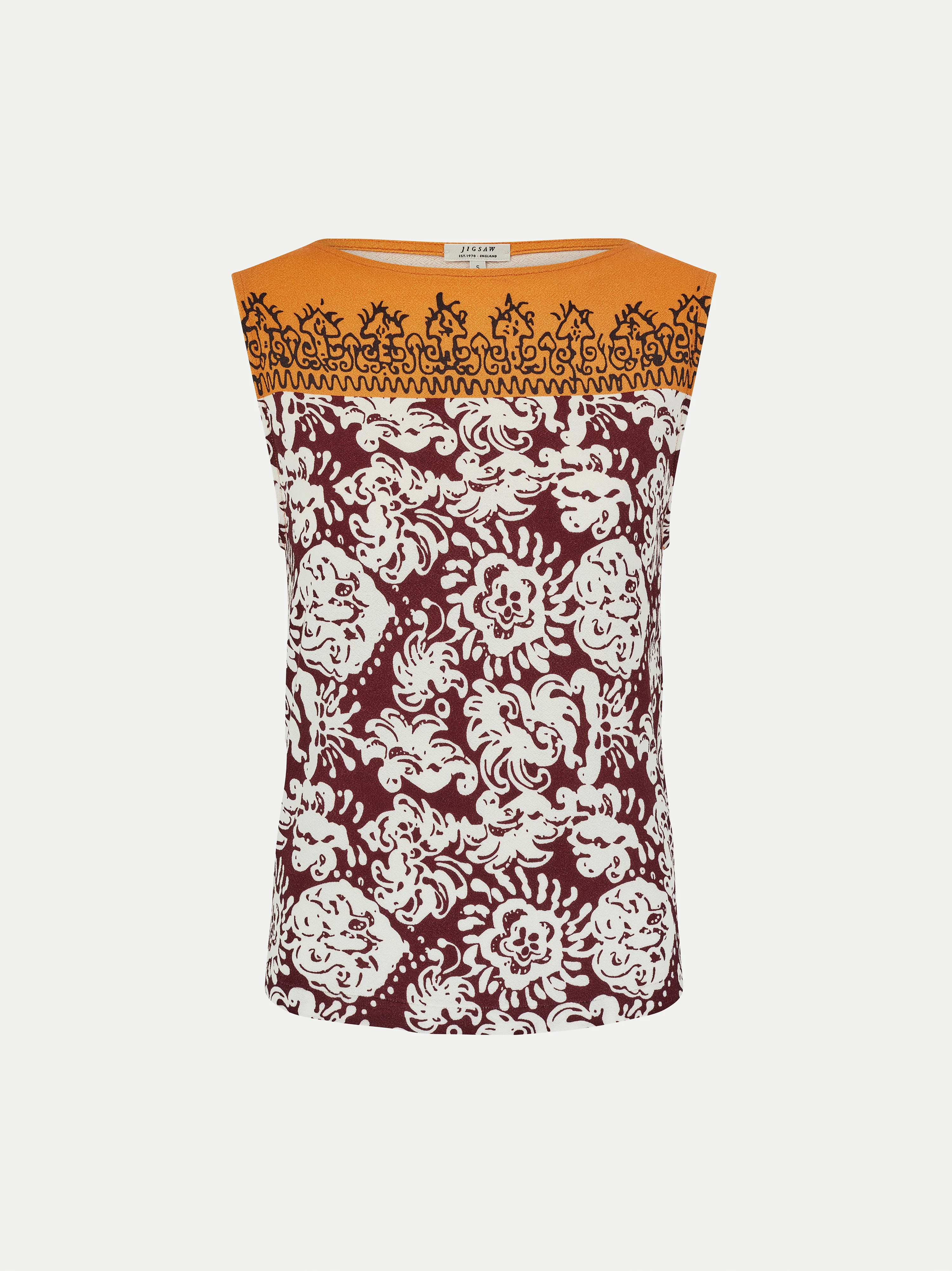 Batik Jersey Top | Burgundy - Image 5