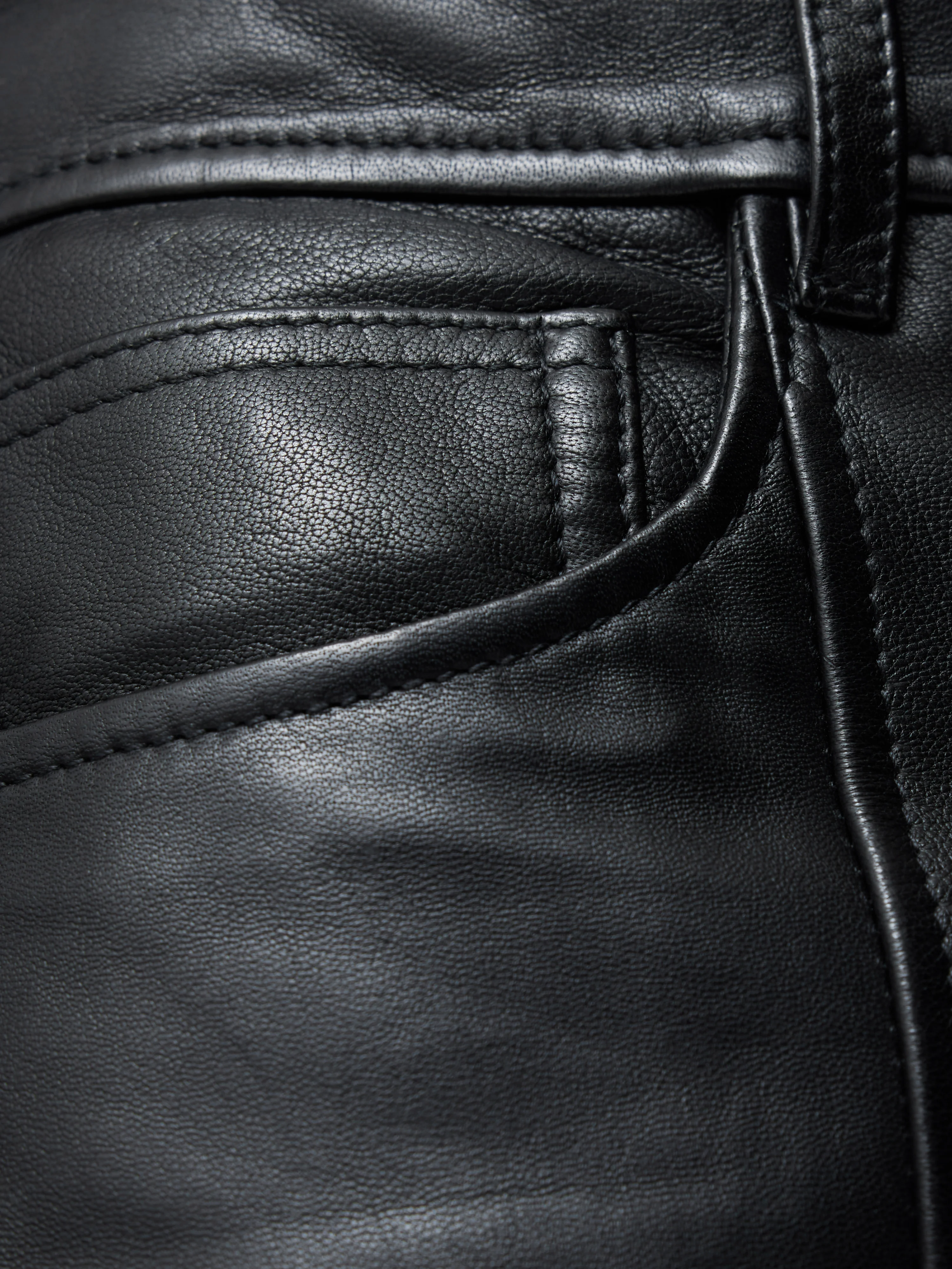 Beck Leather Wide Leg Trouser | Black - Image 6