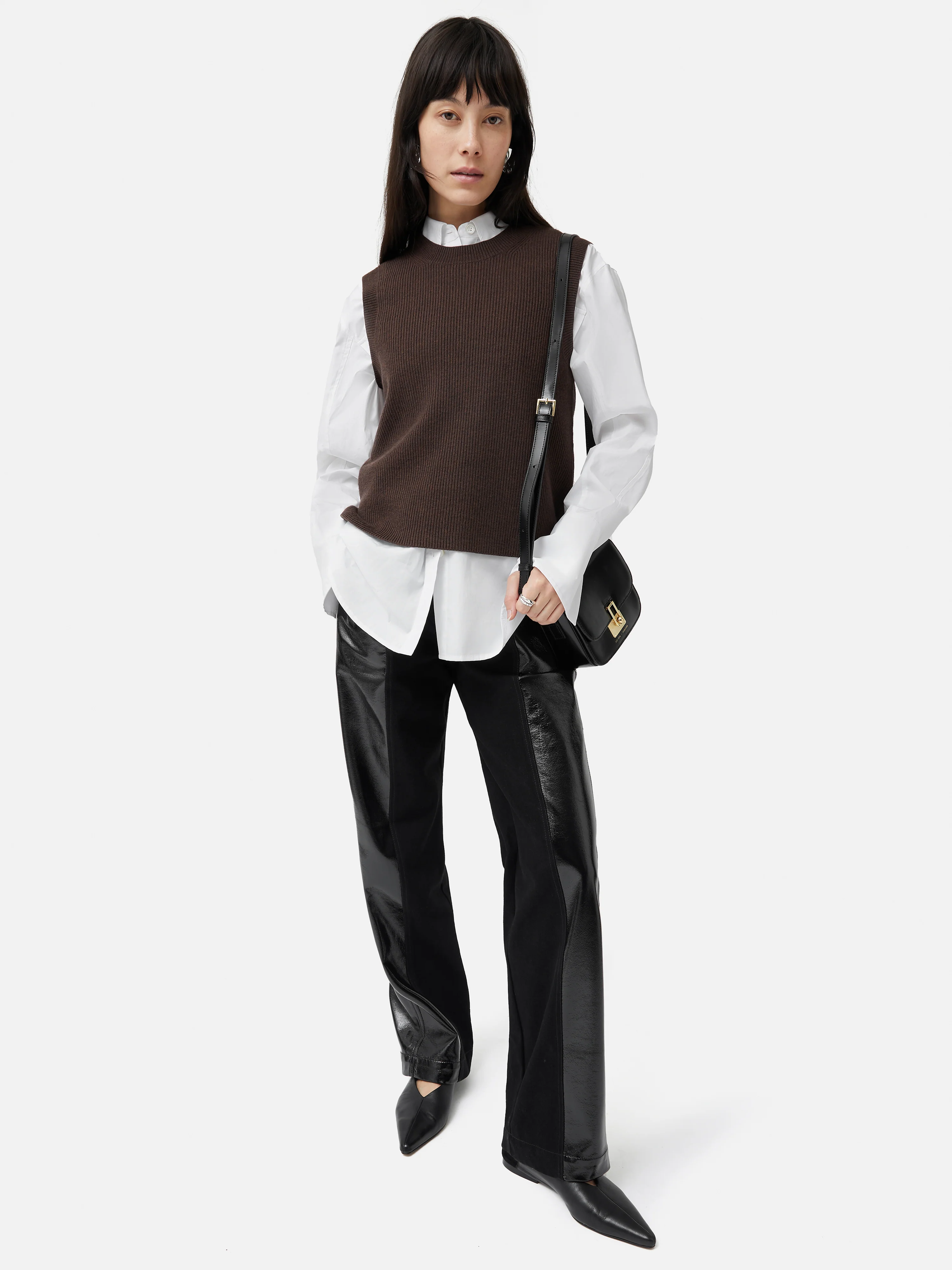 Beck Patent Panelled Jean | Black - Image 3