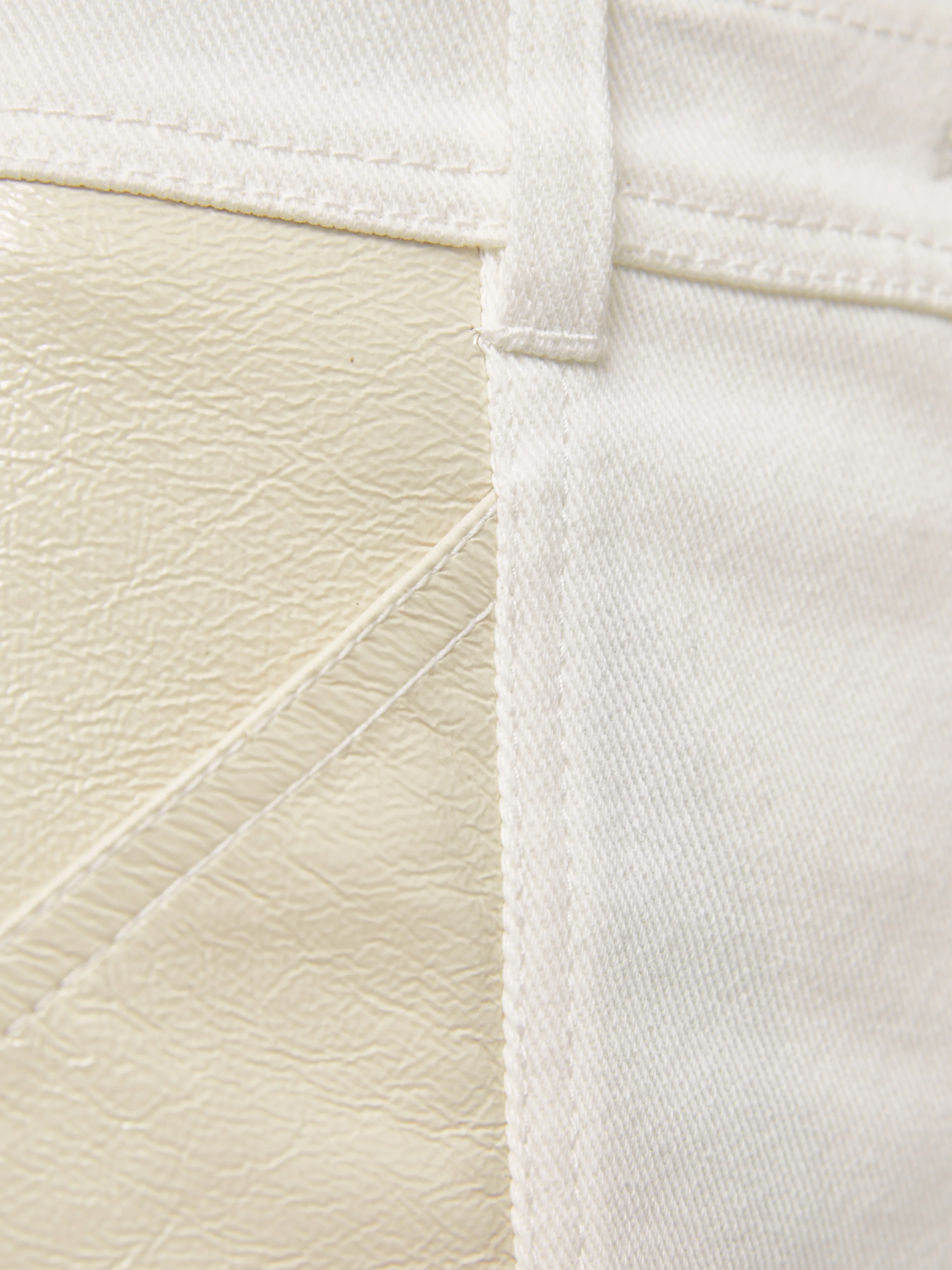 Beck Patent Panelled Jean | Cream - Image 8