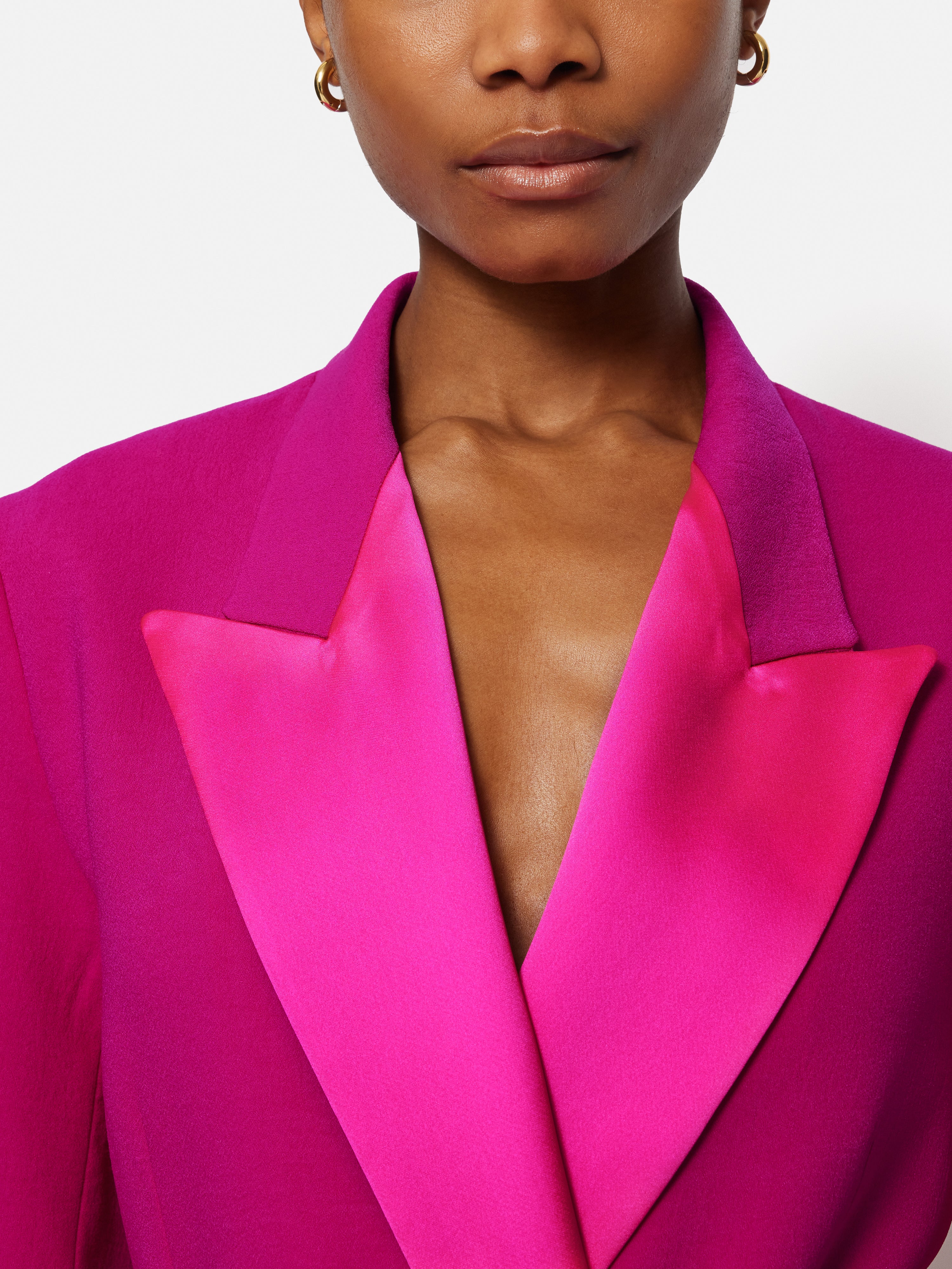 Belted Tuxedo Jacket | Pink - Image 2