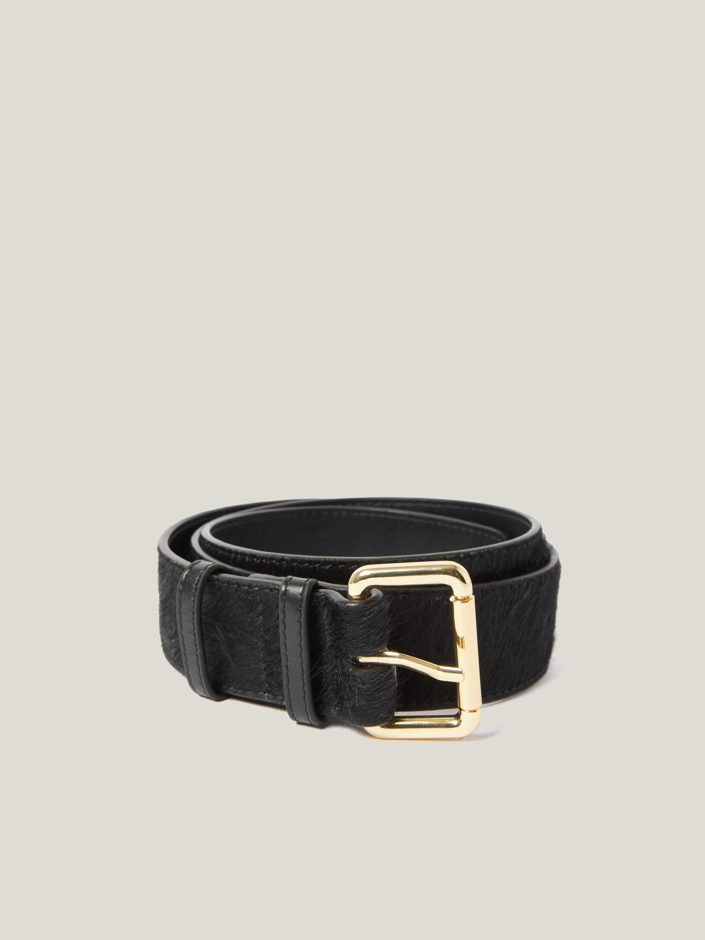 Black Calf Hair Belt | Black - Image 2