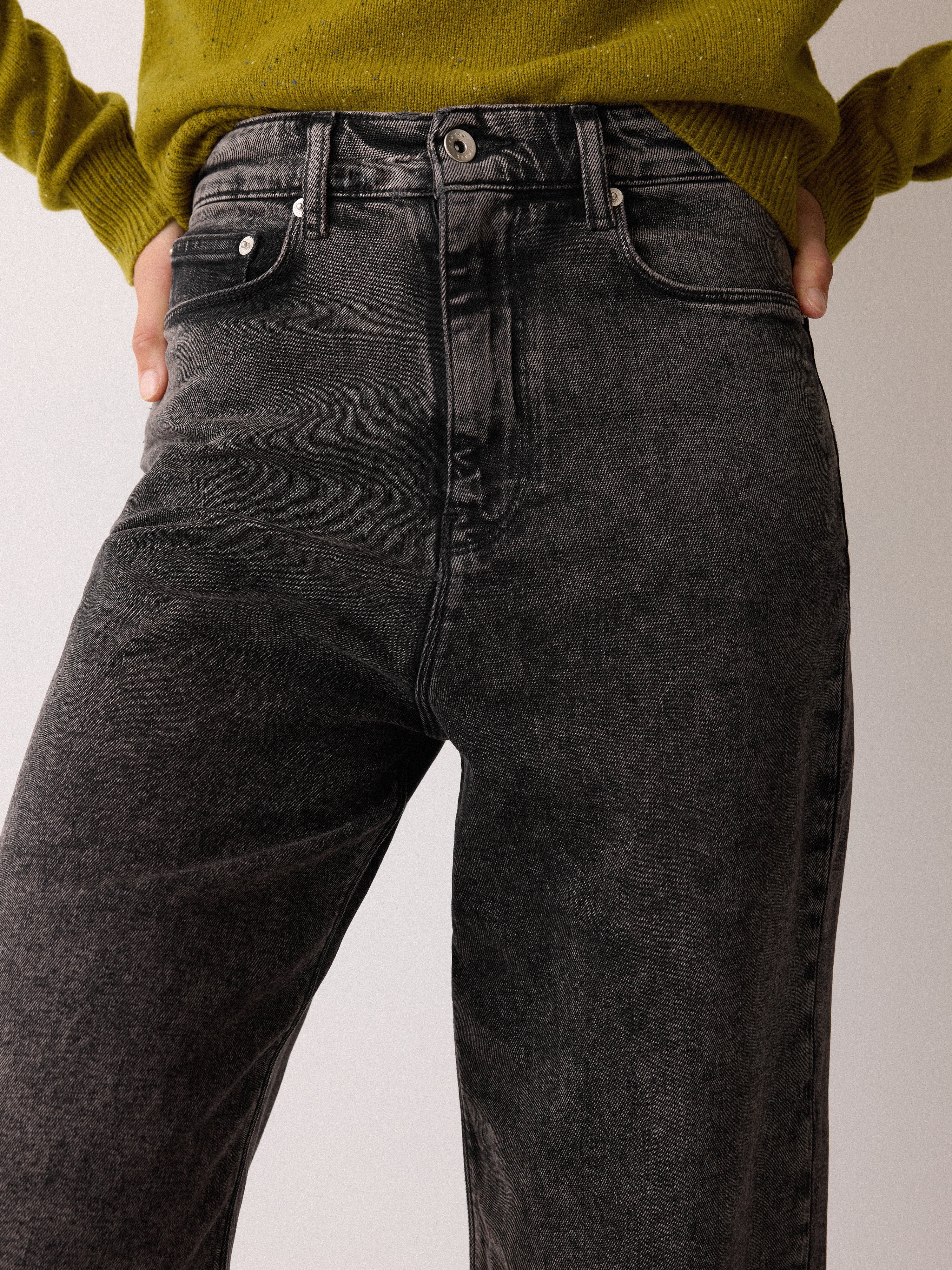 Blair Turn Up Jean | Black Snow Wash - Image 3