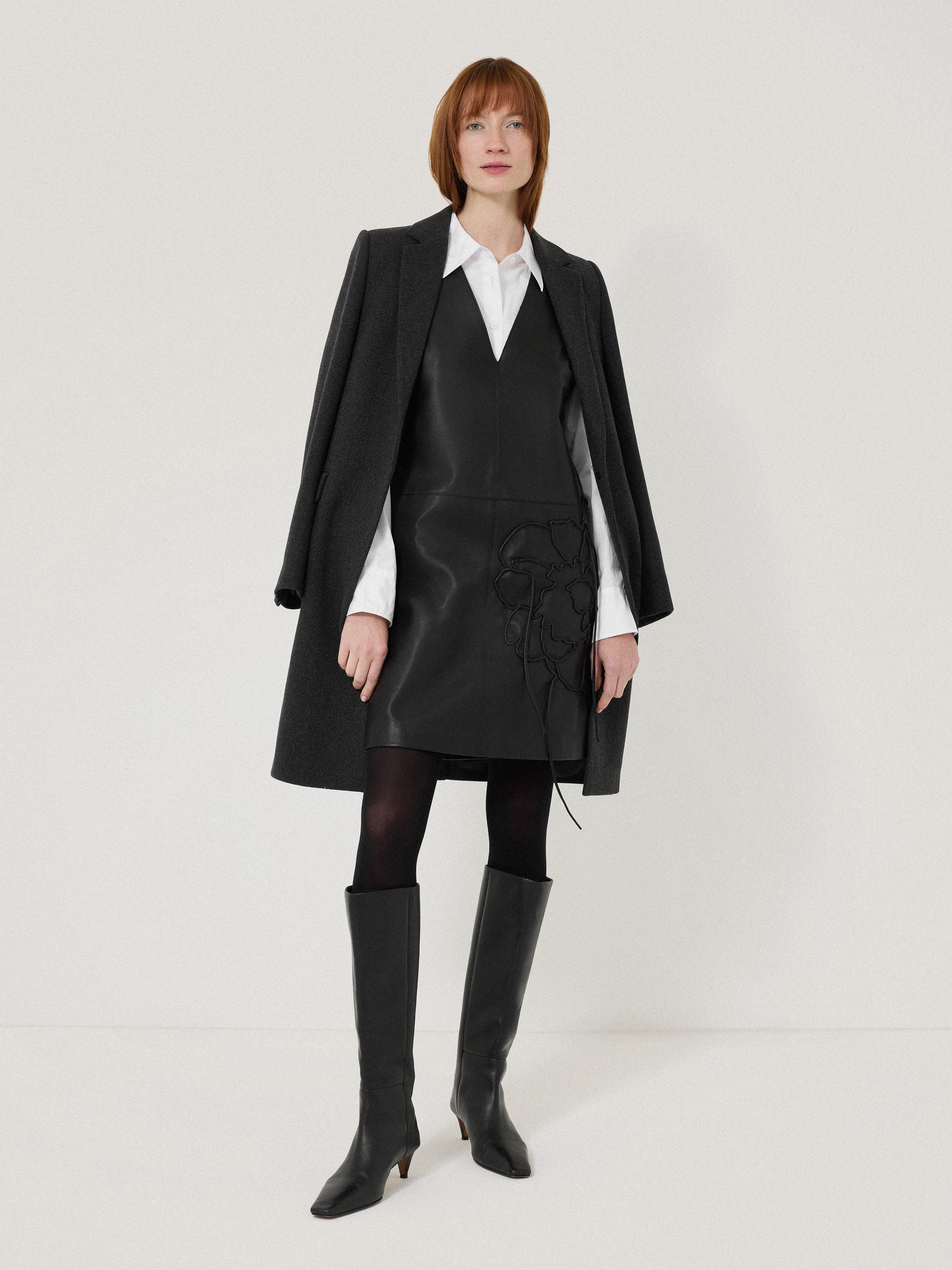Bleeker Leather Applique Dress | Black - Image 5