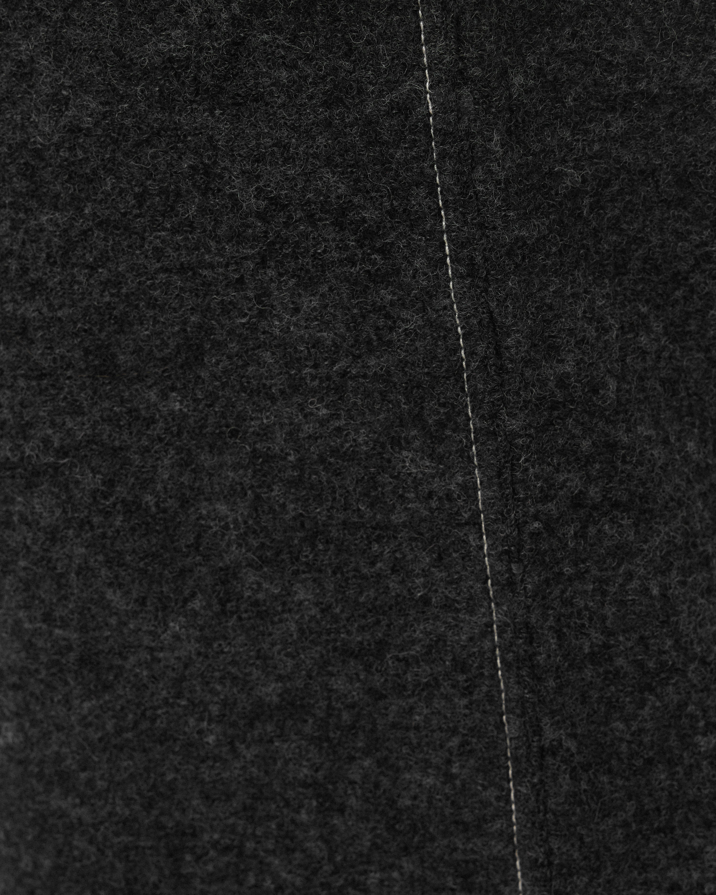 Boiled Wool Blend Trouser | Dark Grey - Image 6