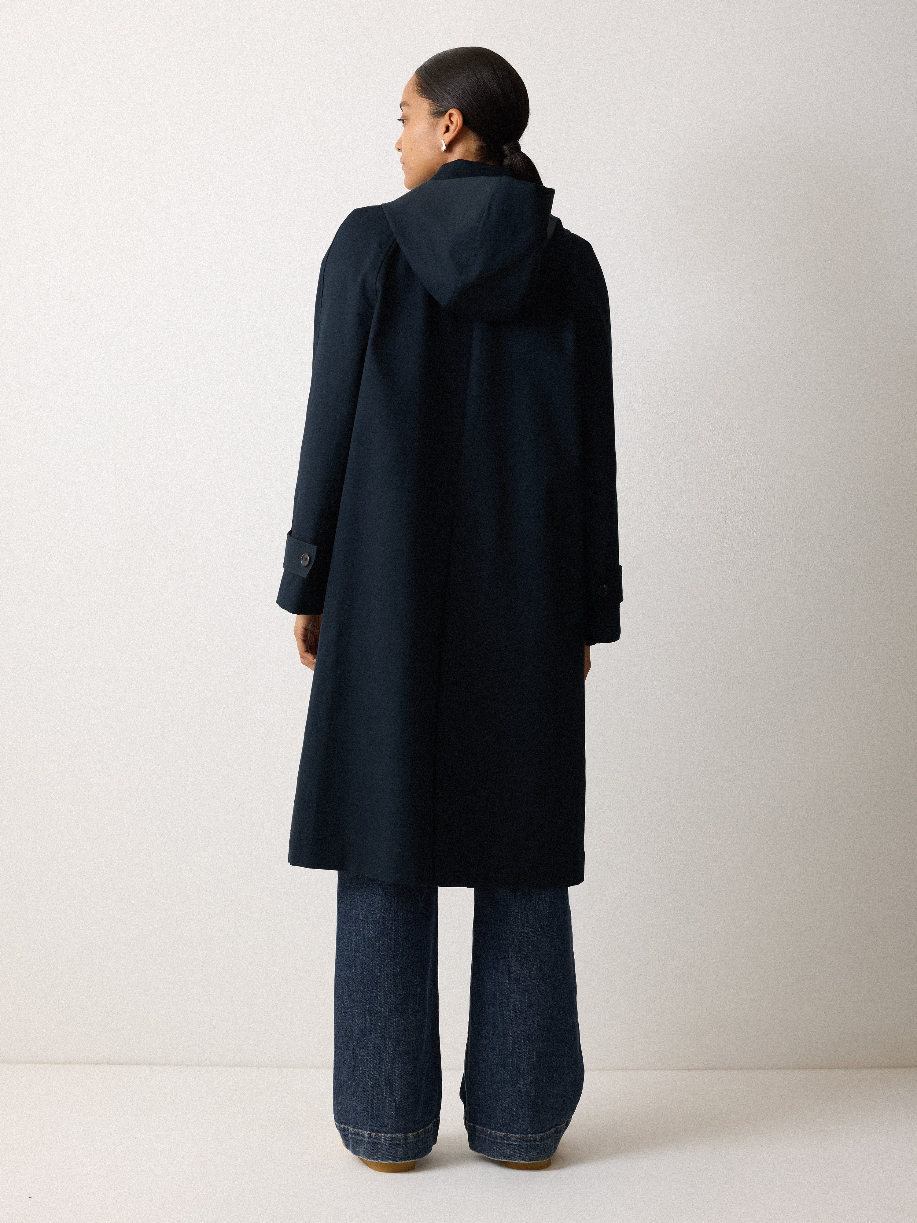 British Millerain Cotton Rain Mac | Navy - Image 5