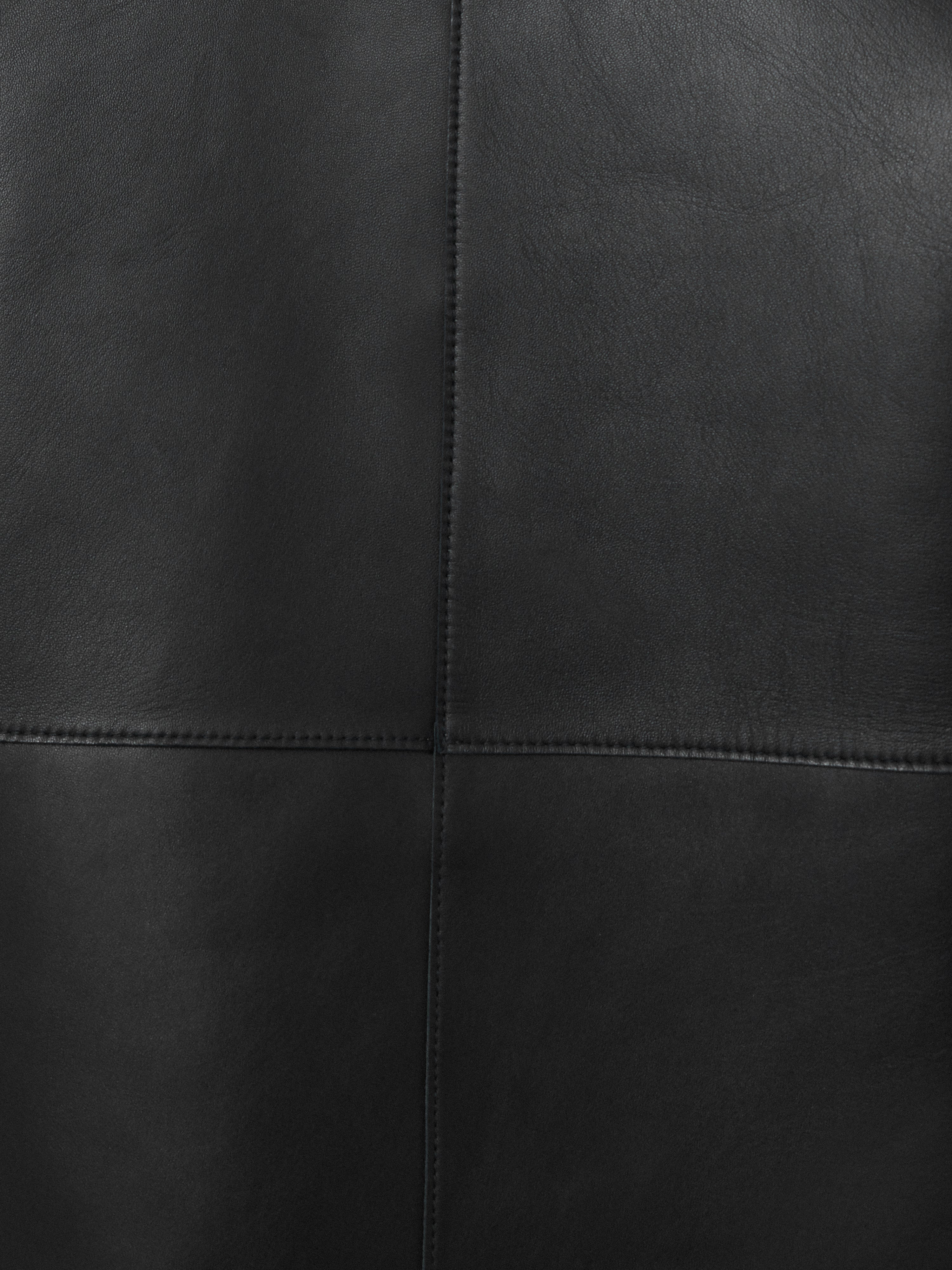 Bonded Leather Jacket | Black - Image 7