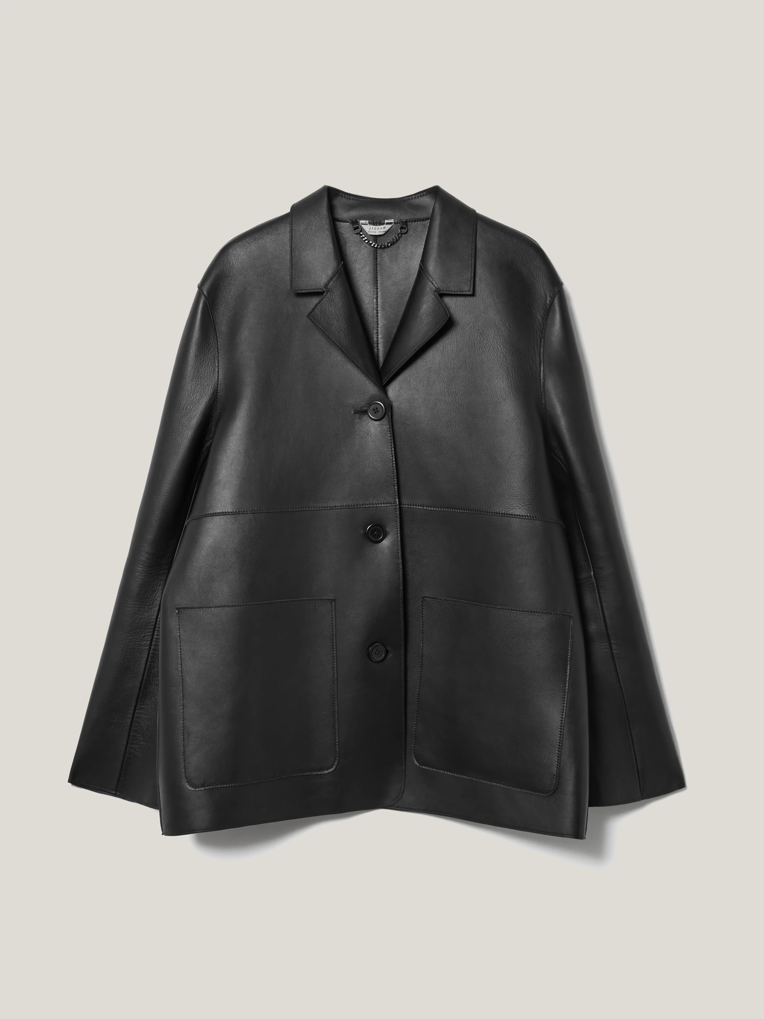 Bonded Leather Jacket | Black - Image 8