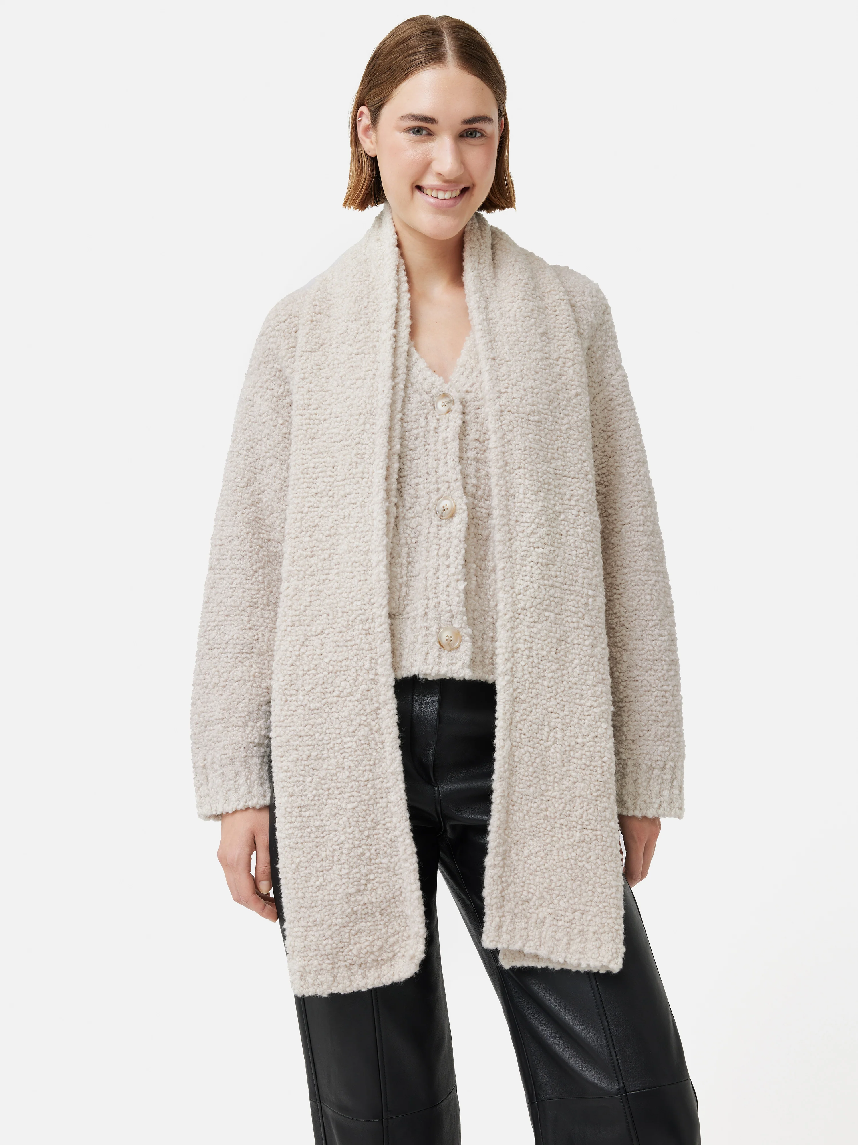 Boucle Scarf | Cream - Image 5