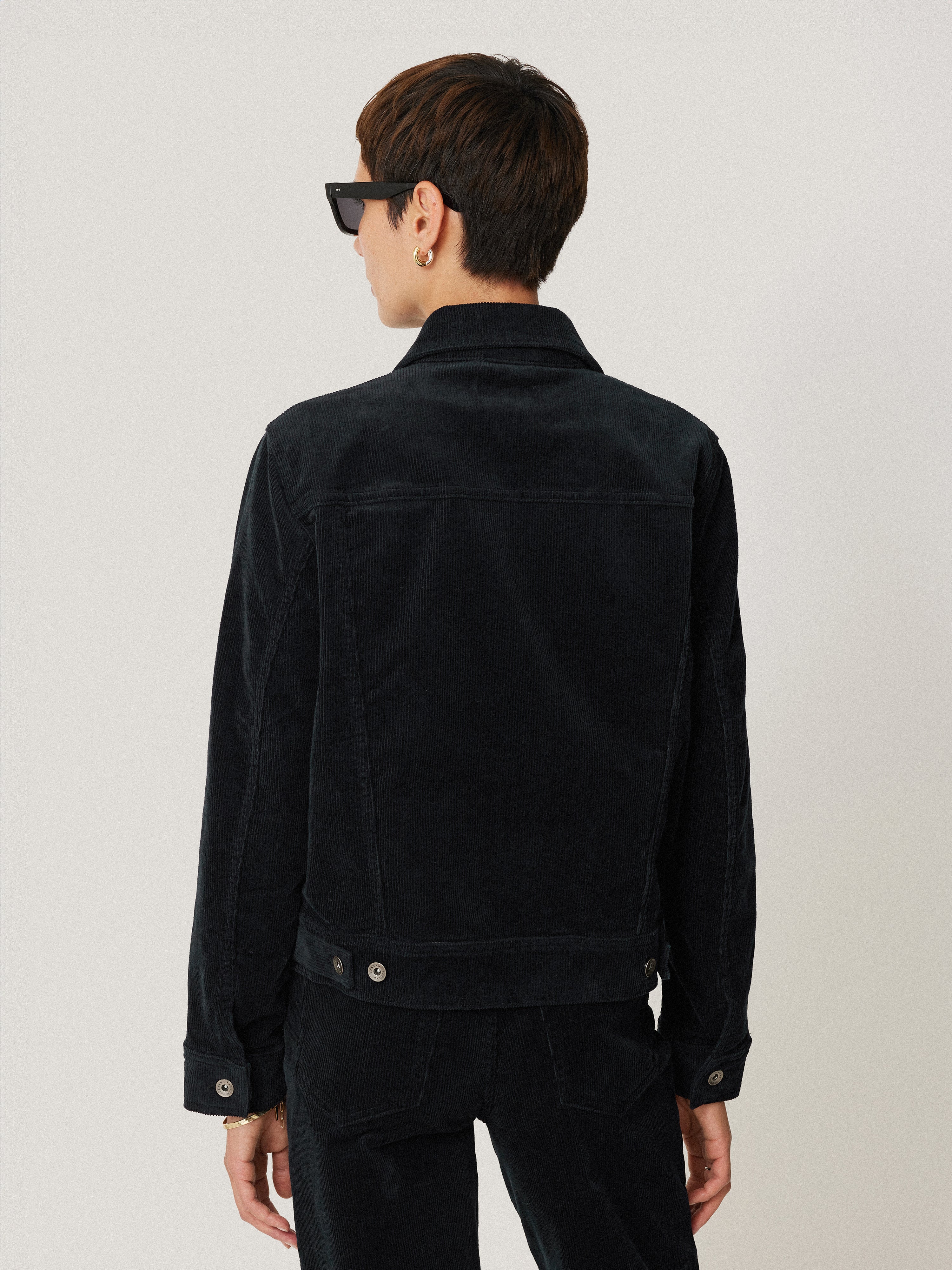 Boxy Cord Trucker Jacket | Navy - Image 8