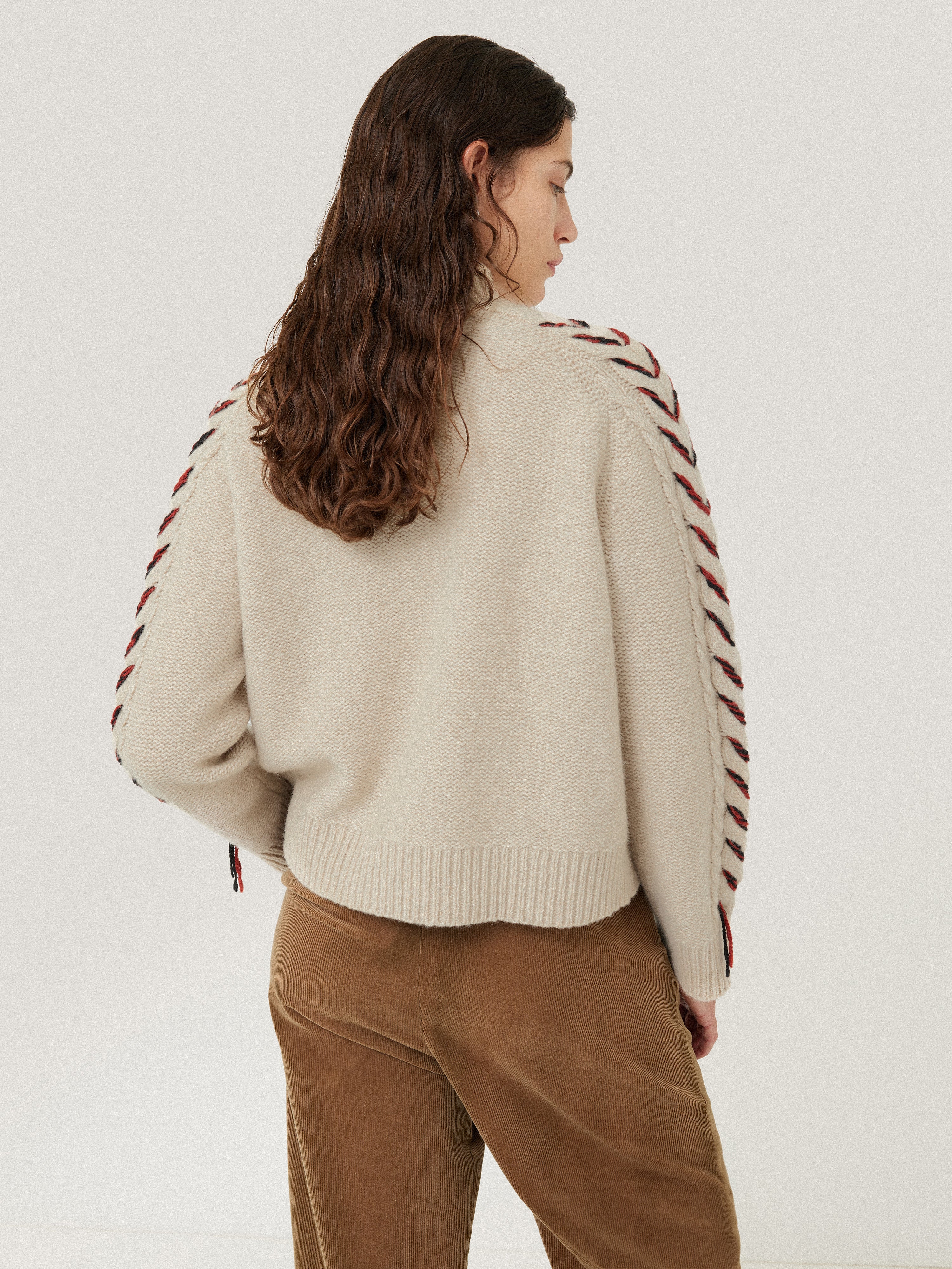 Braided Cable Jumper | Cream - Image 5