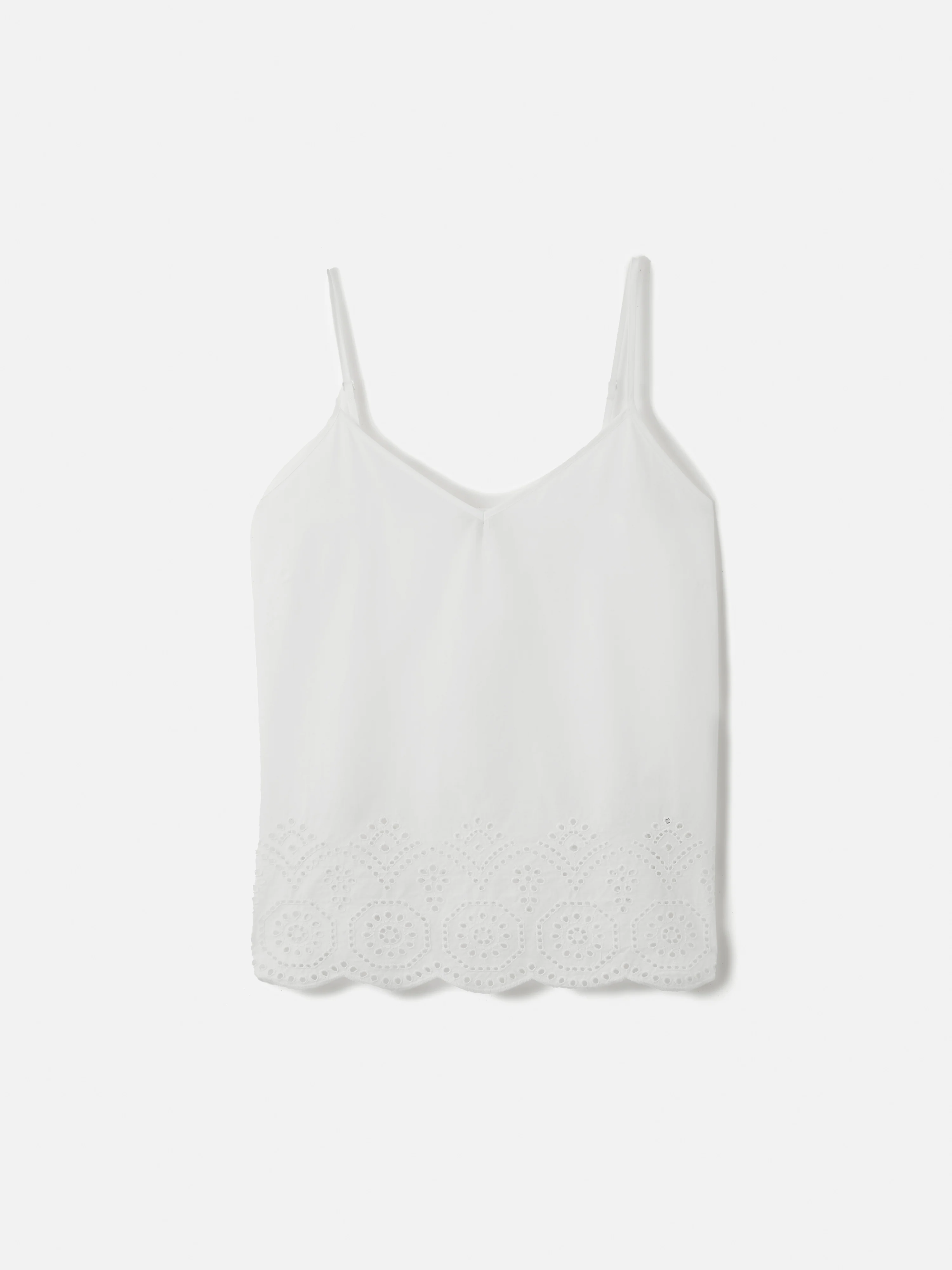 Broderie Anglaise Pyjama Cami | White - Image 6