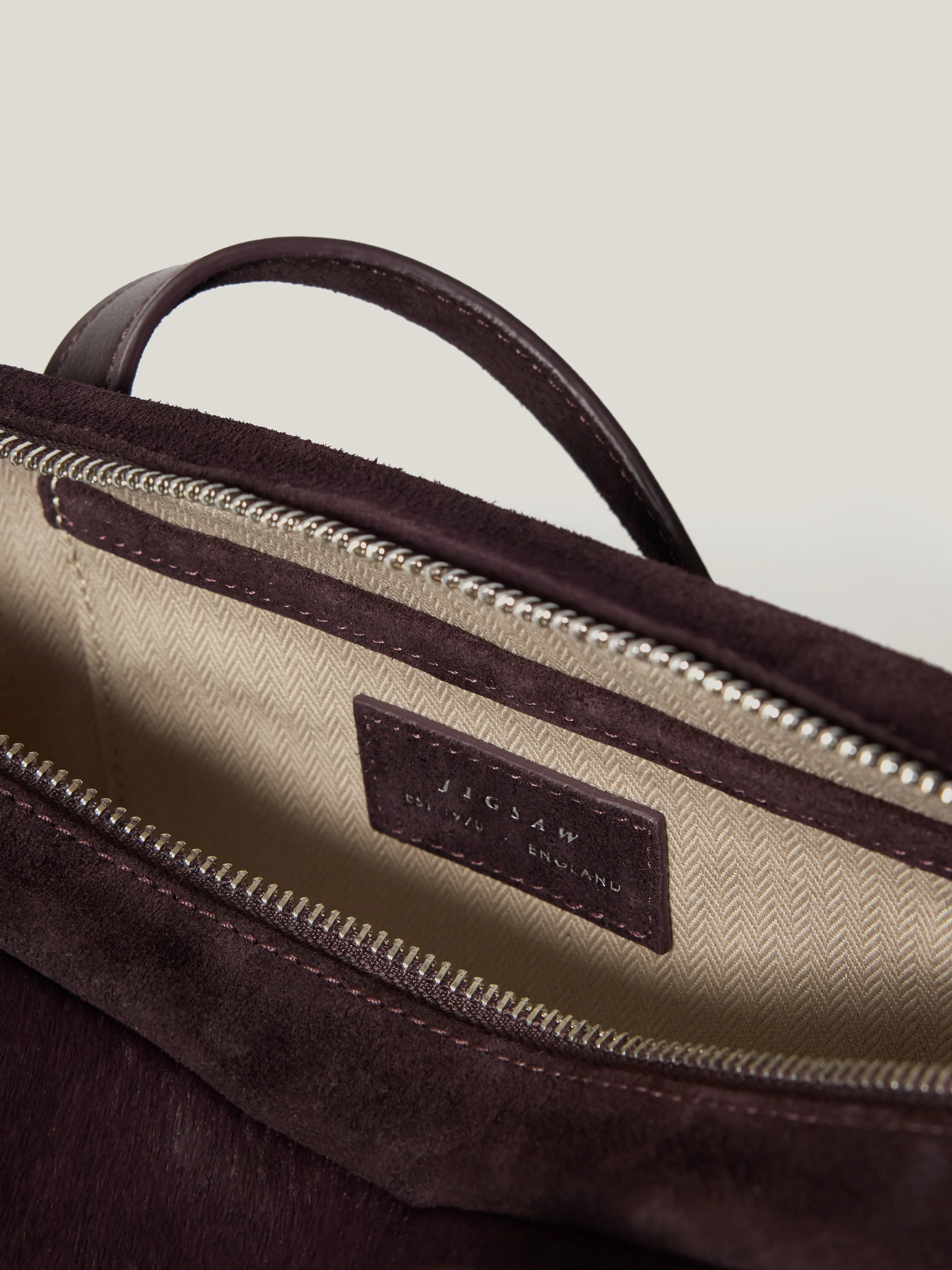 Calf Hair Leather Baguette Shoulder Bag | Oxblood - Image 3