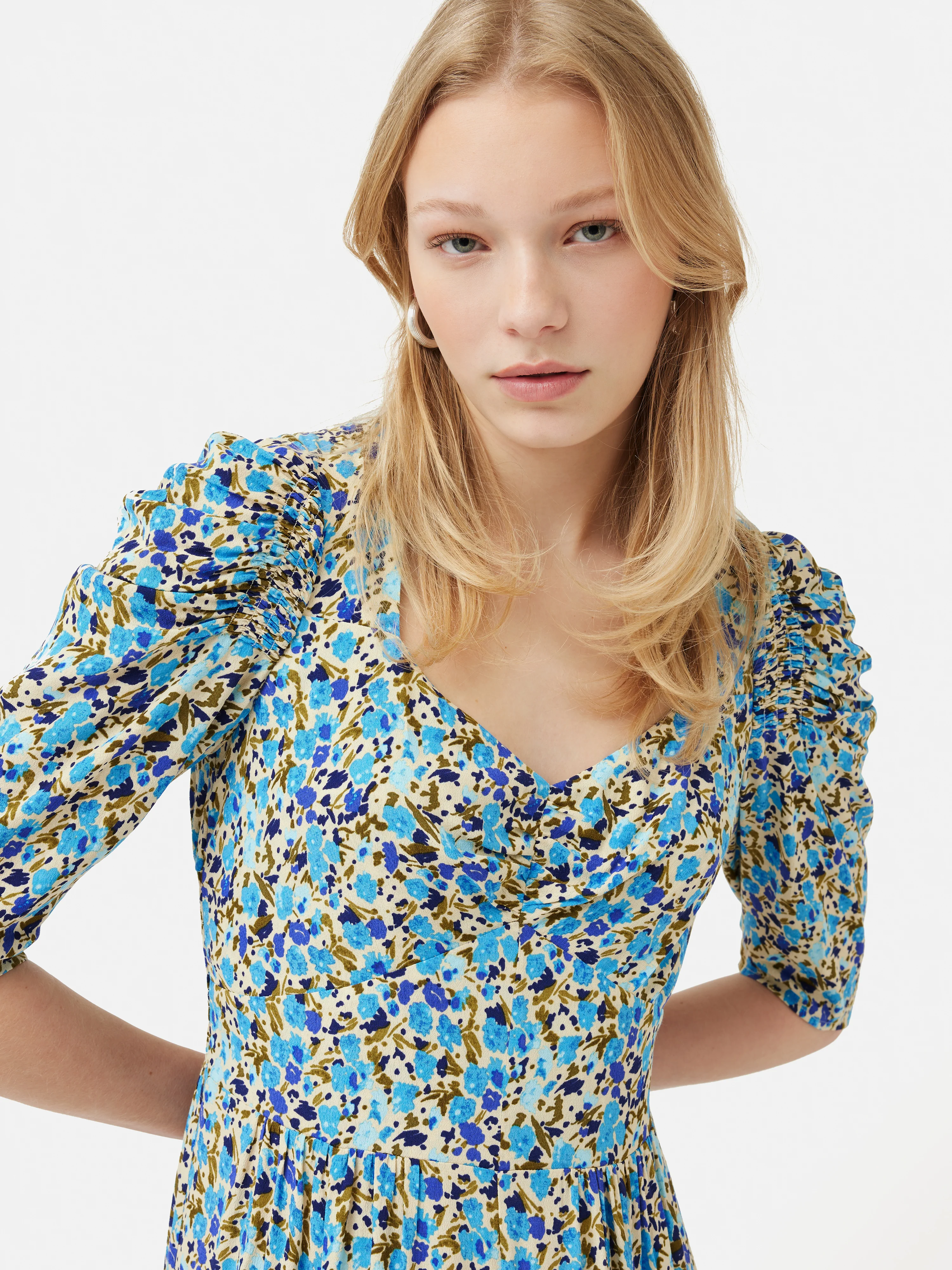 Carnation Tea Dress | Neutral - Image 3
