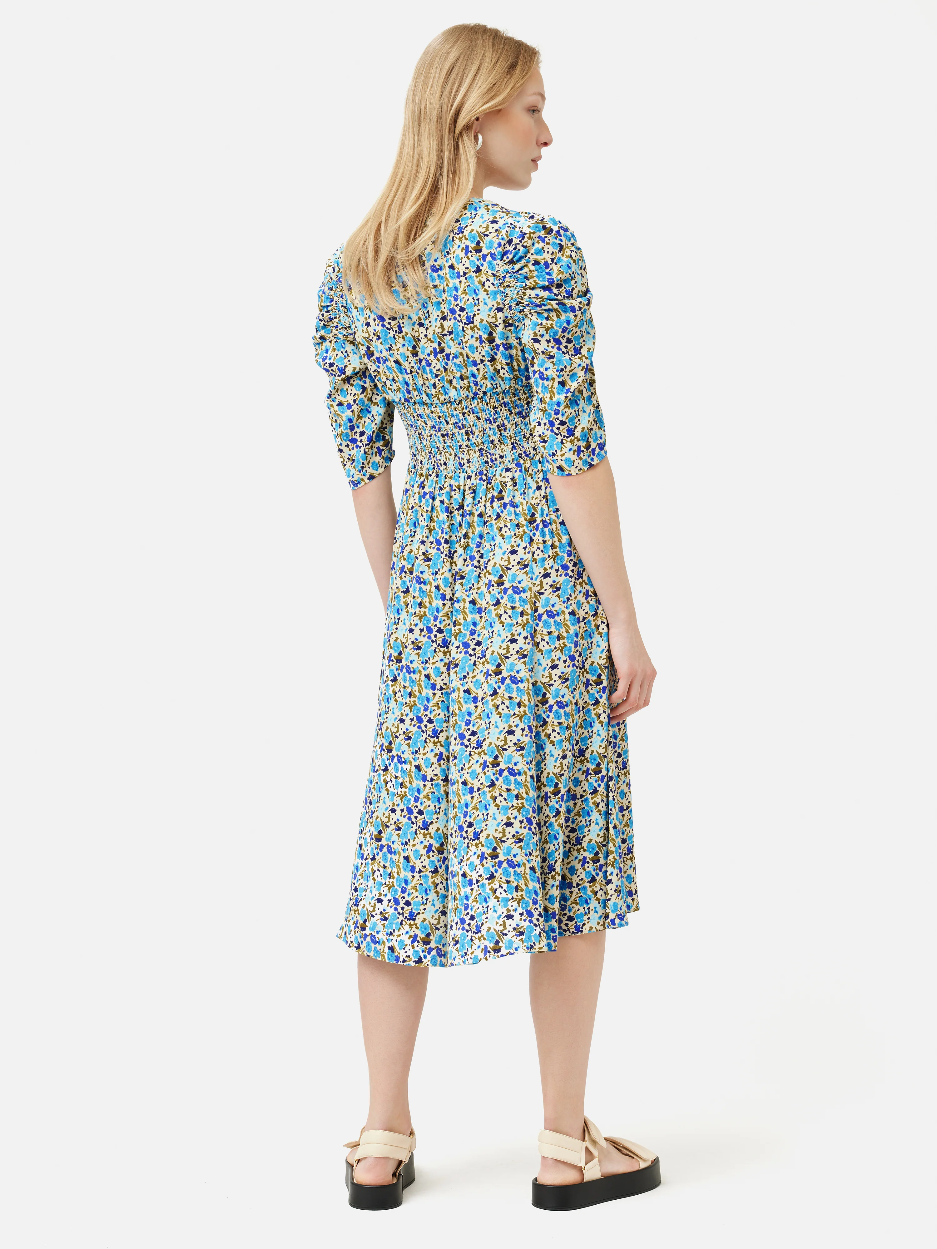 Carnation Tea Dress | Neutral - Image 6