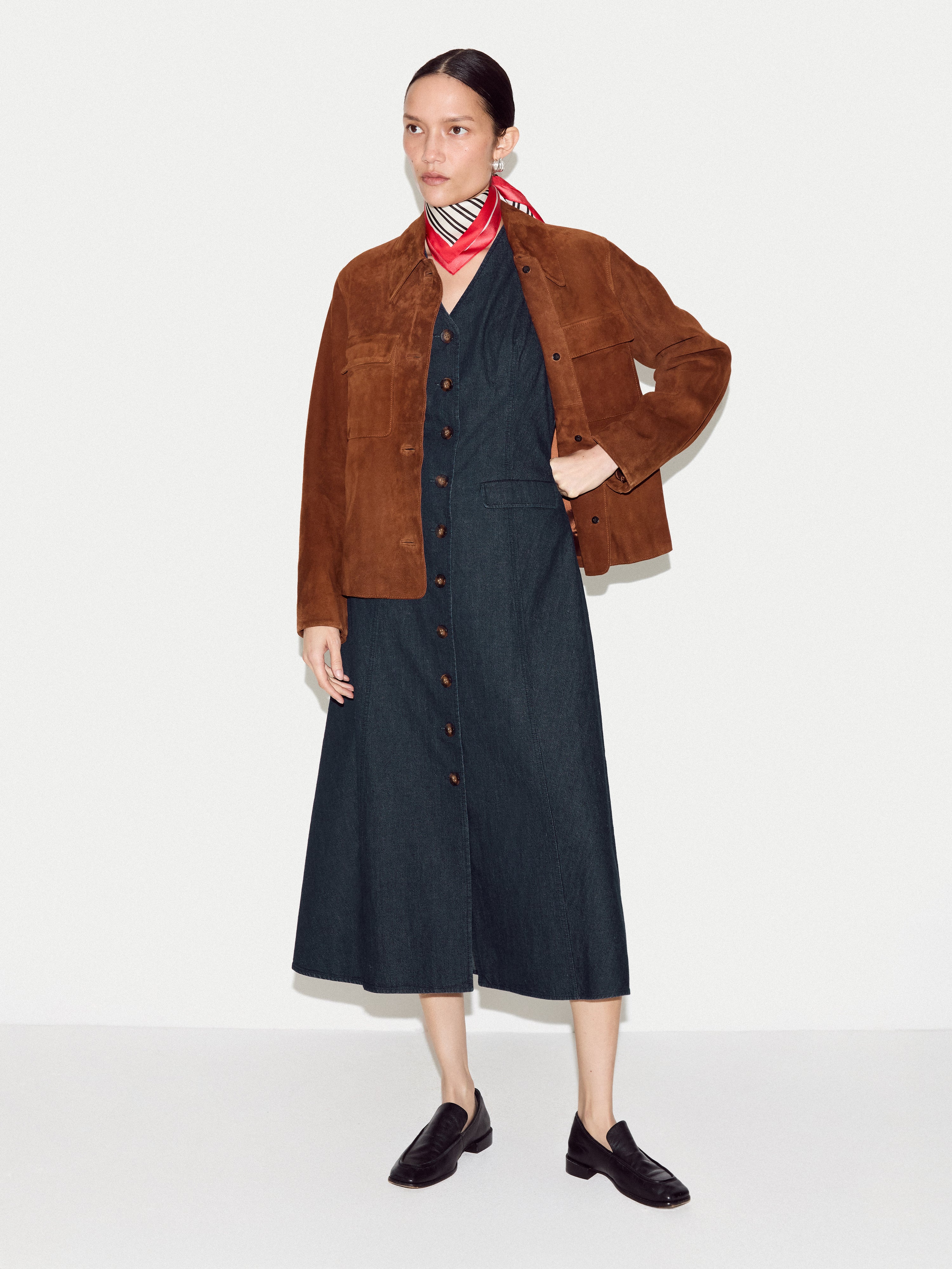 Chambray Waistcoat Dress | Blue - Image 2