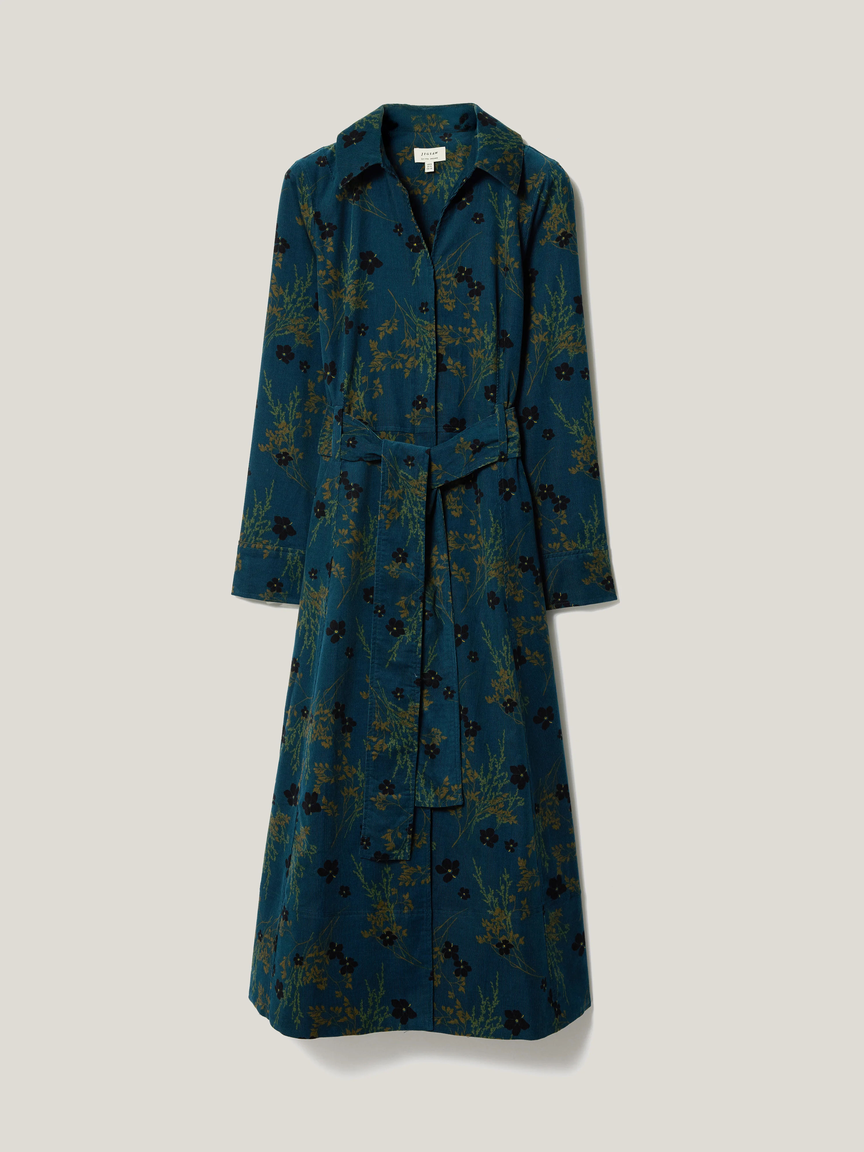 Chinoiserie Baby Cord Dress | Green - Image 6