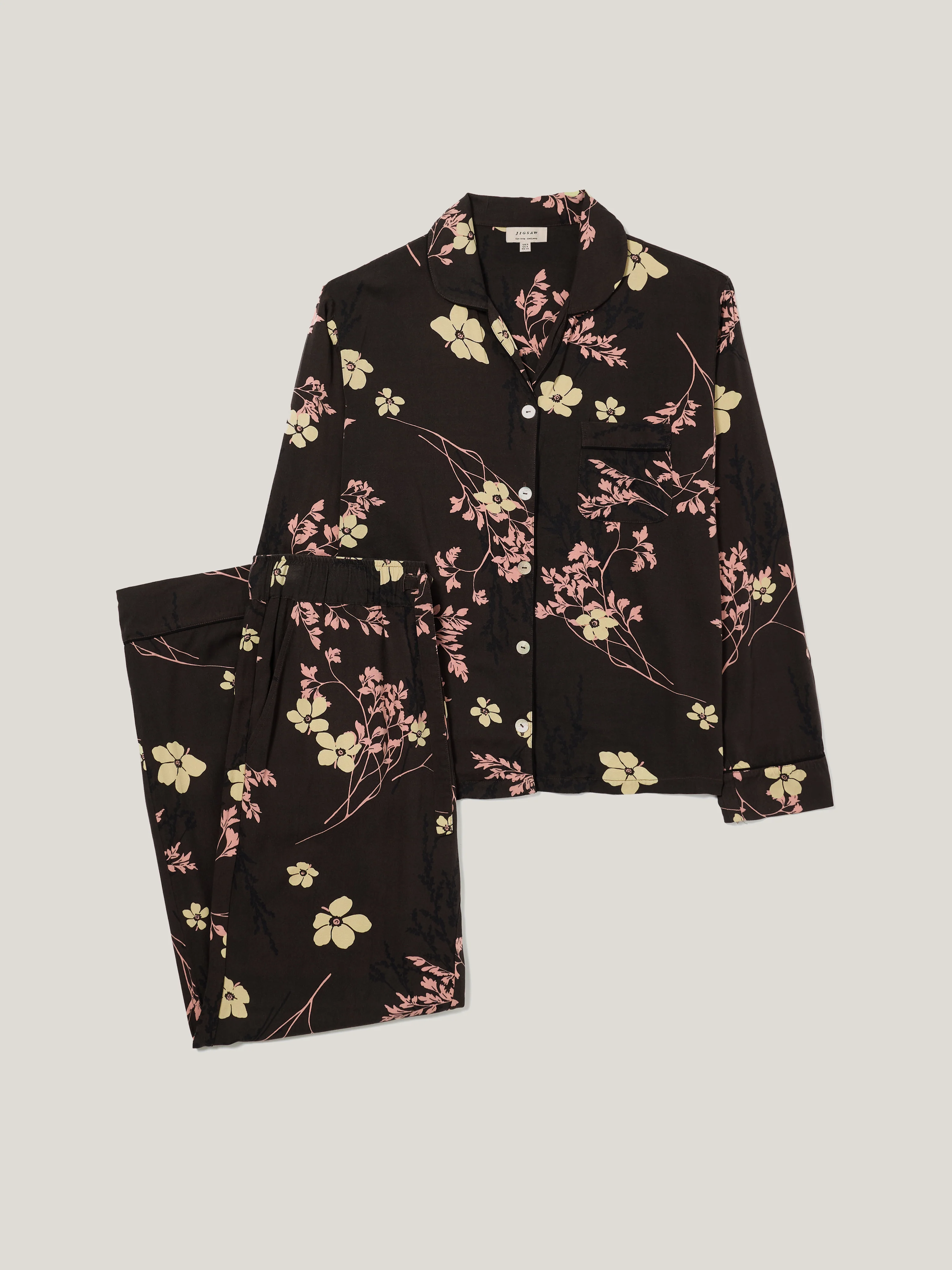 Chinoiserie Printed Pyjama | Chocolate - Image 4