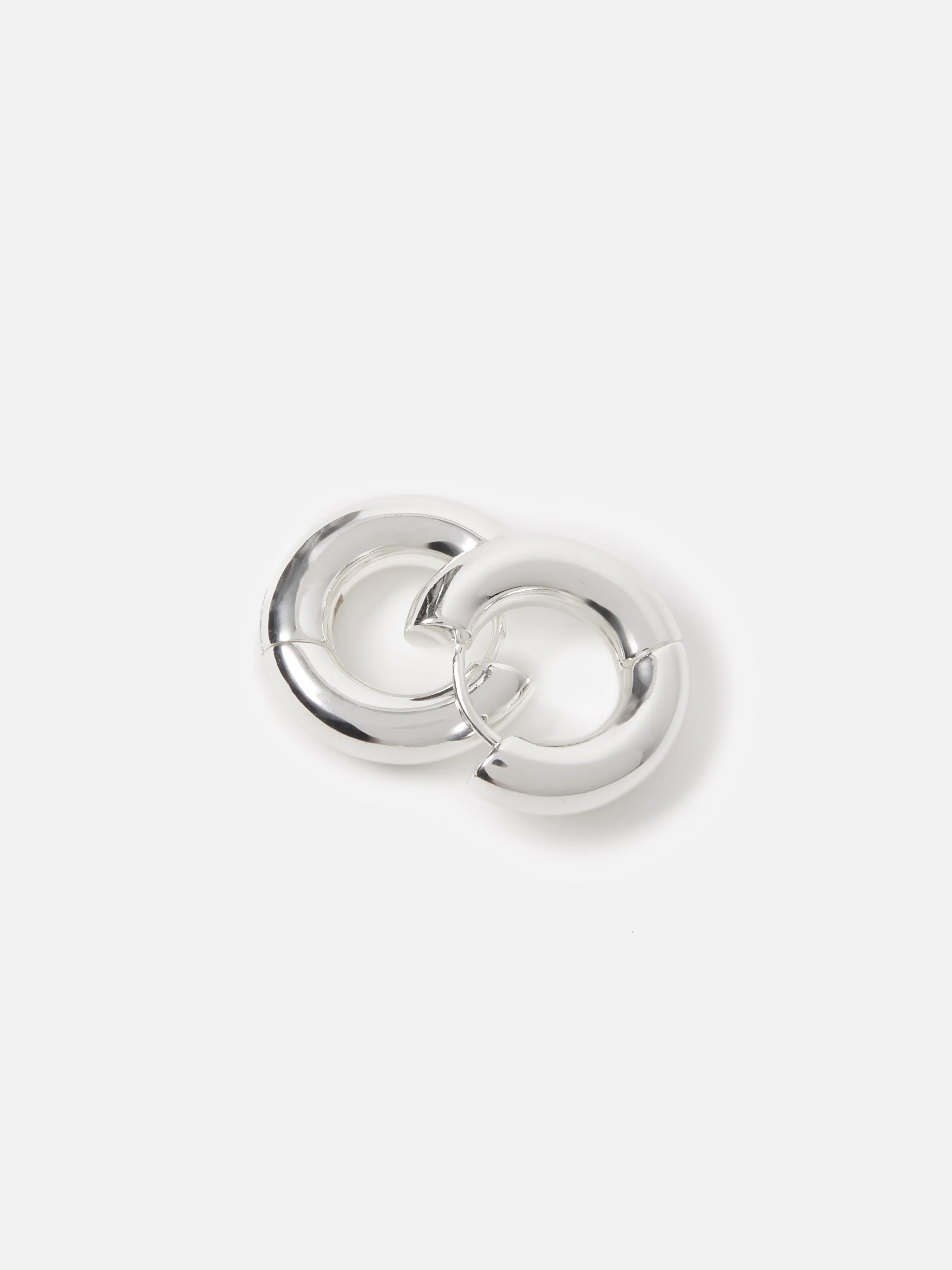 Chubby Hoop Earrings | Silver - Image 2