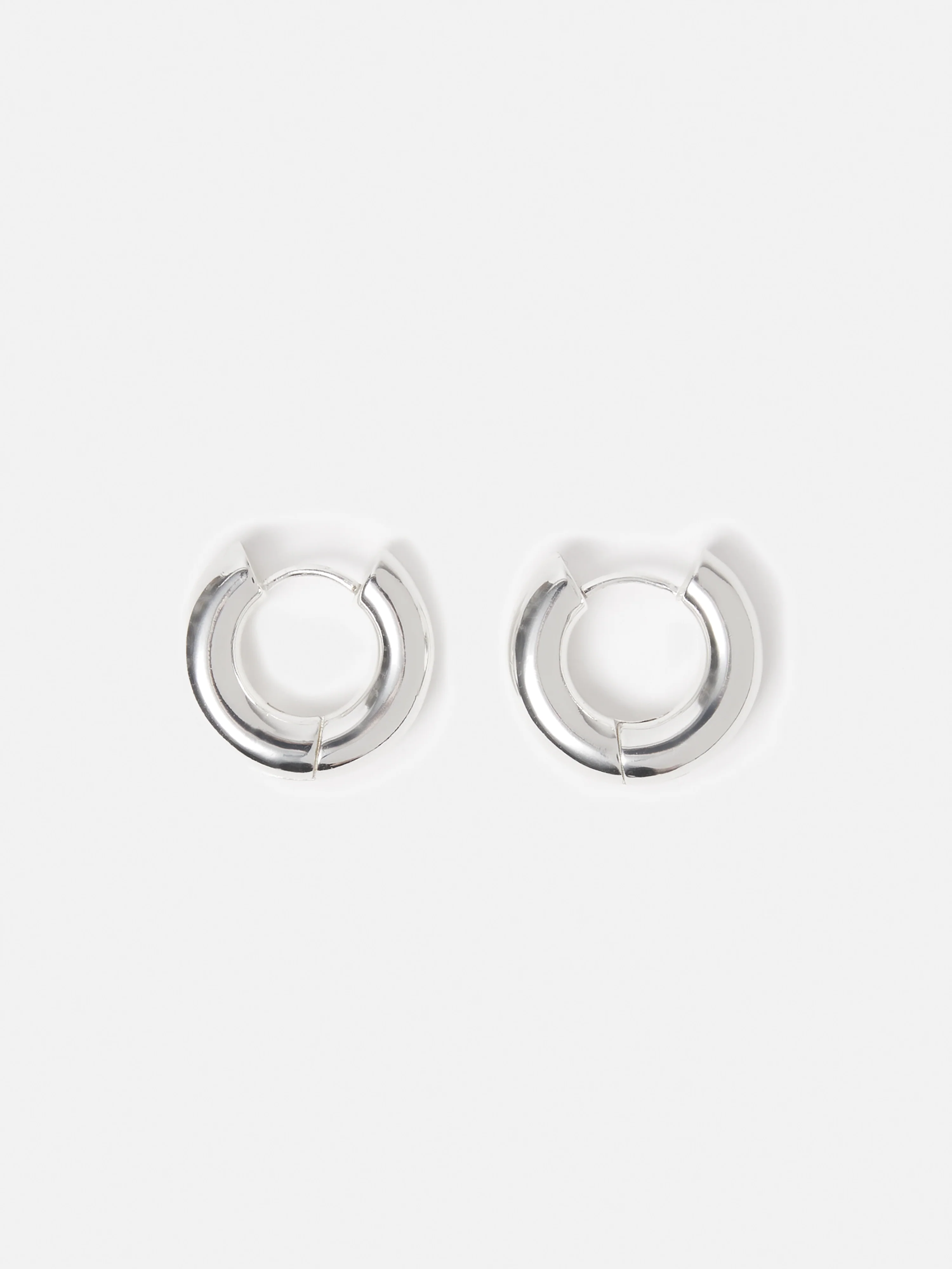 Chubby Hoop Earrings | Silver - Image 3
