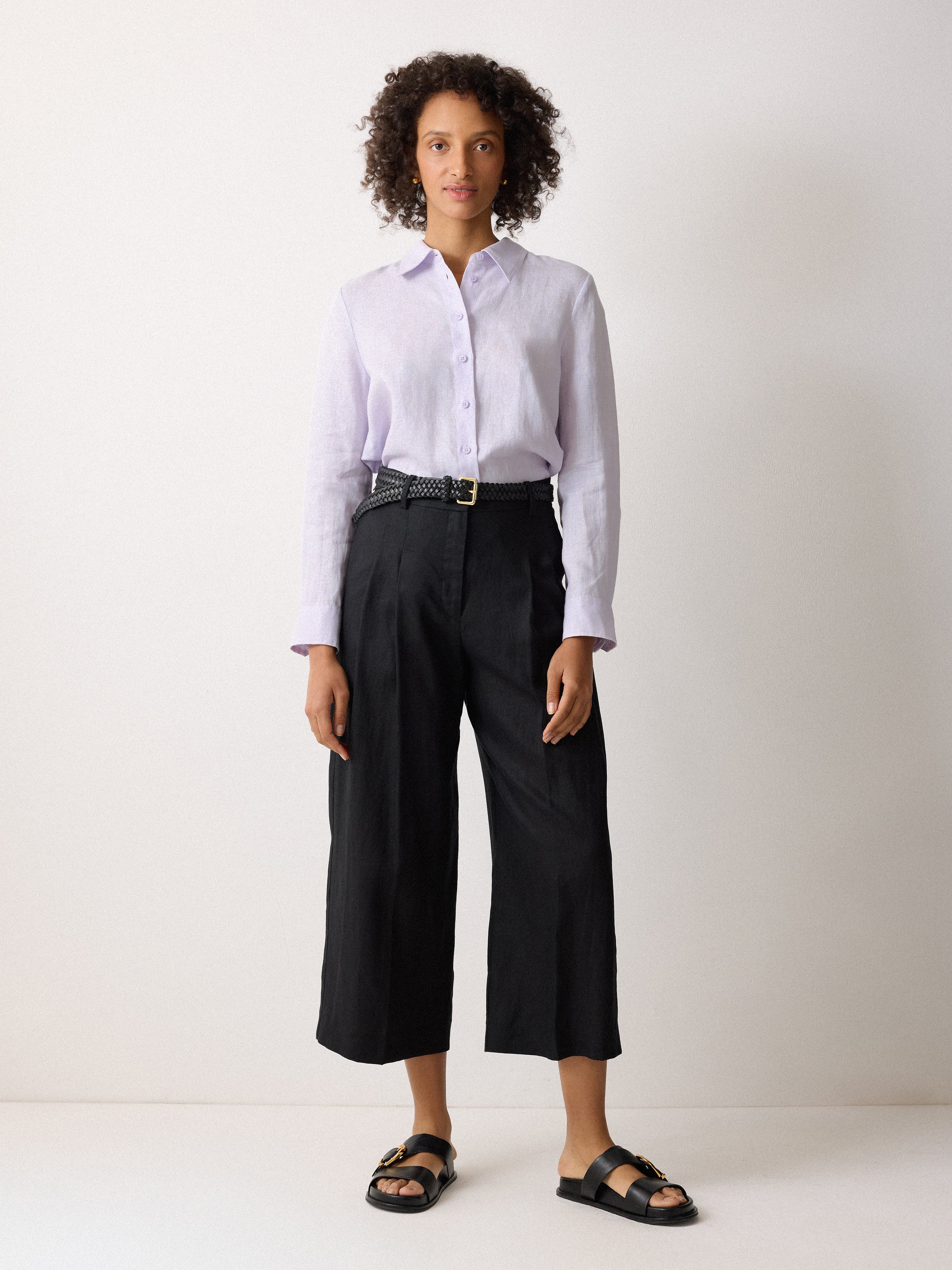 Classic Linen Shirt | Lilac - Image 4