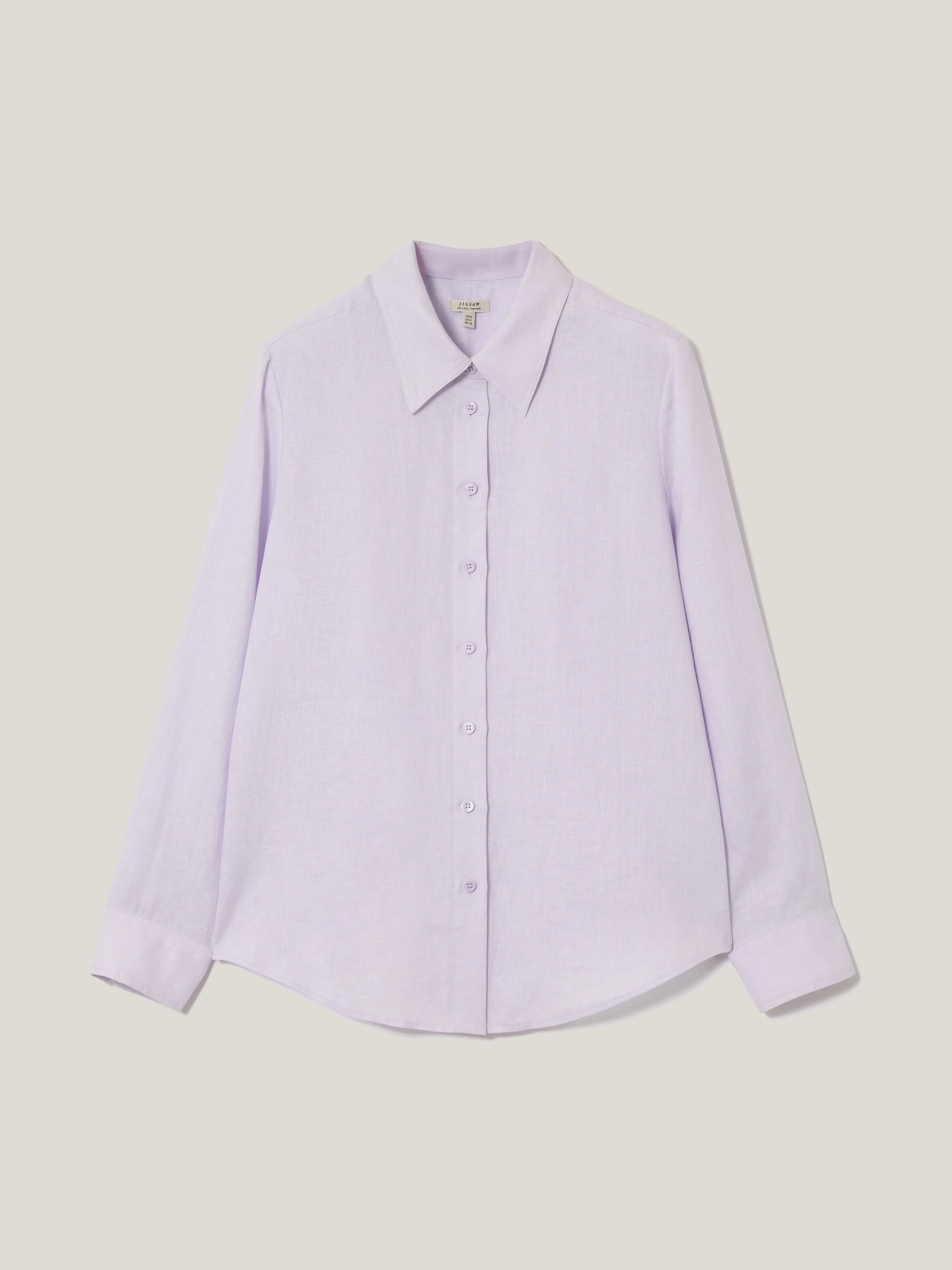Classic Linen Shirt | Lilac - Image 6