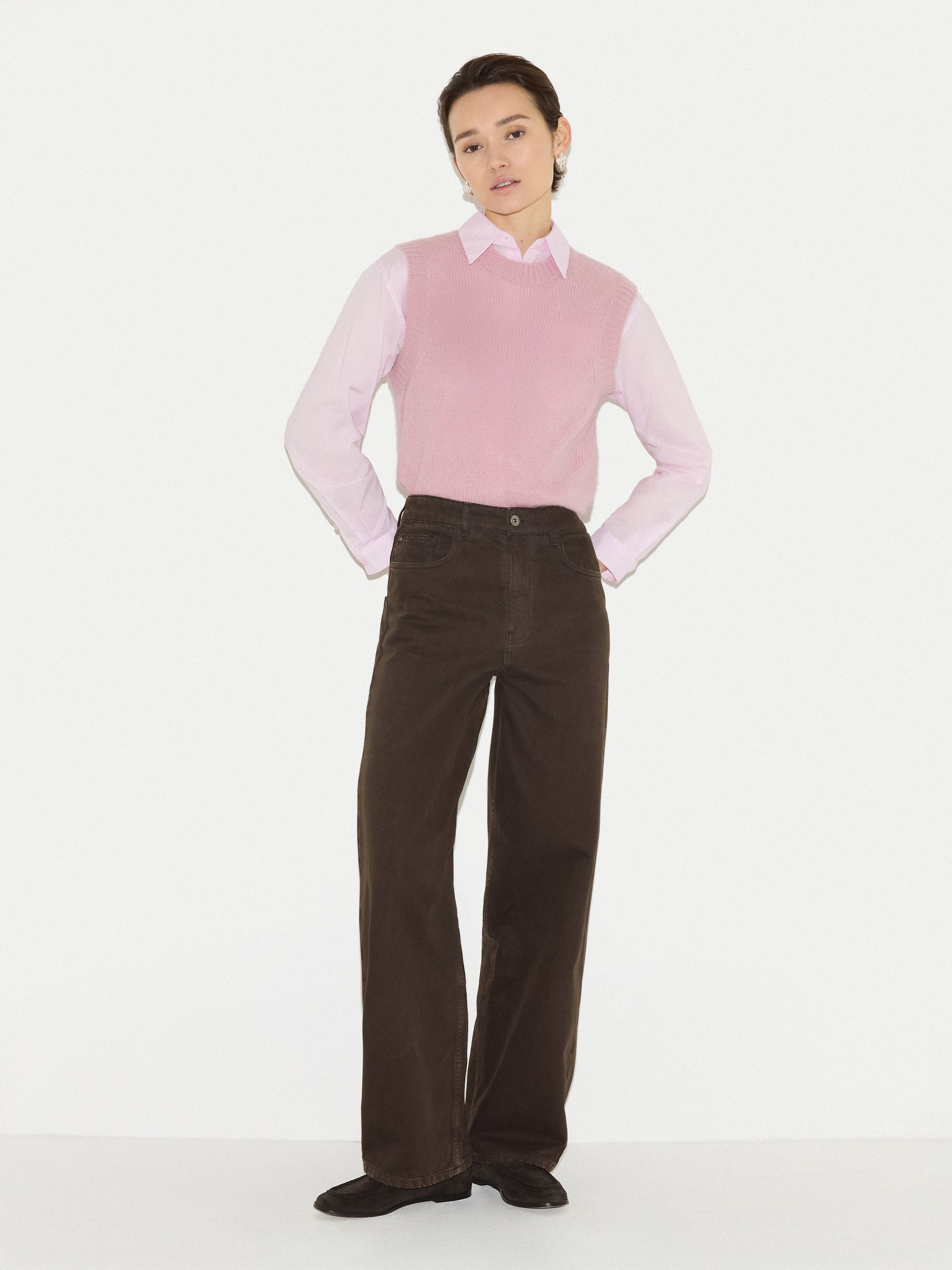 Cloud Cashmere Crew Tank | Pink - Image 3